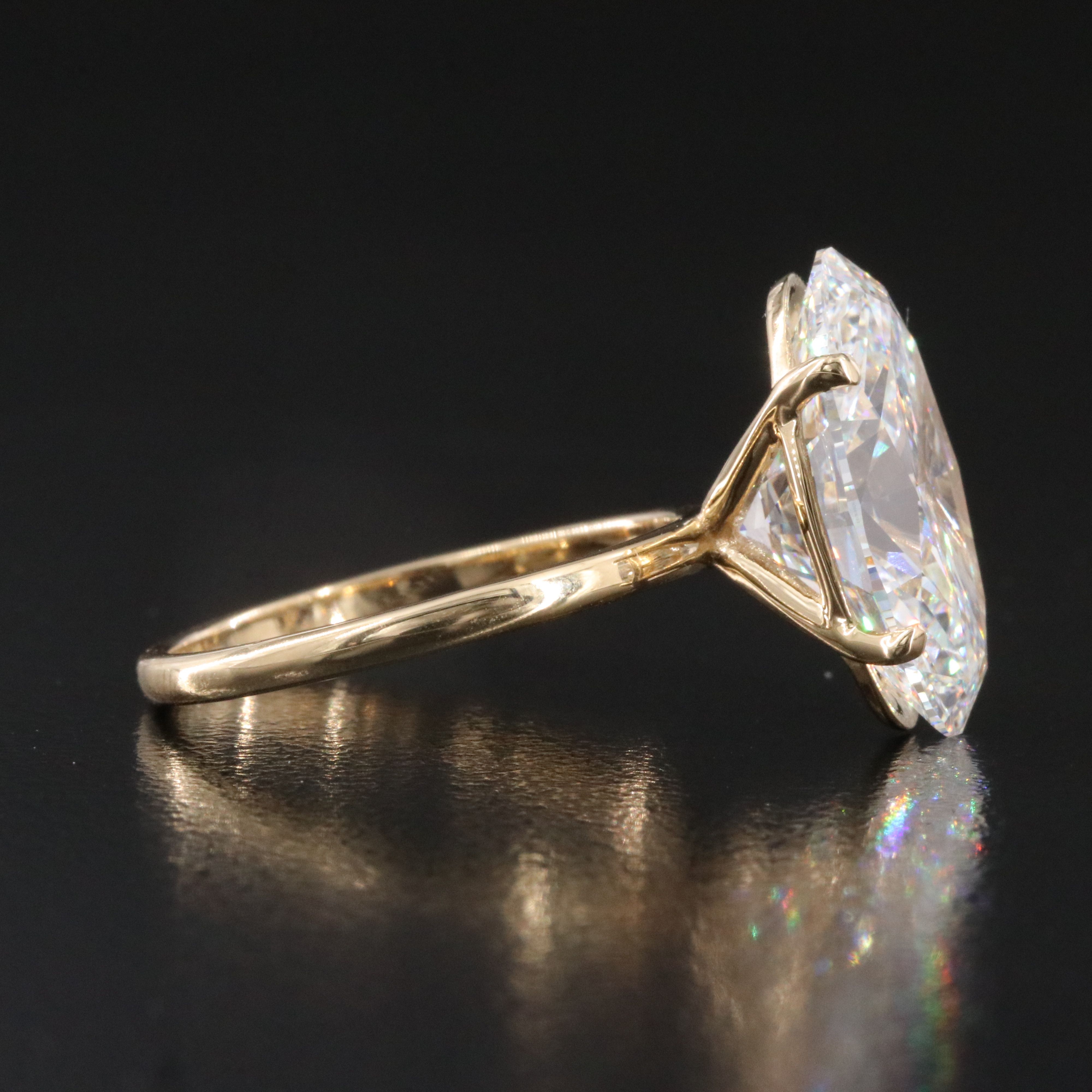 18K 8.07 CT Lab Grown Diamond Solitaire Ring with IGI Report