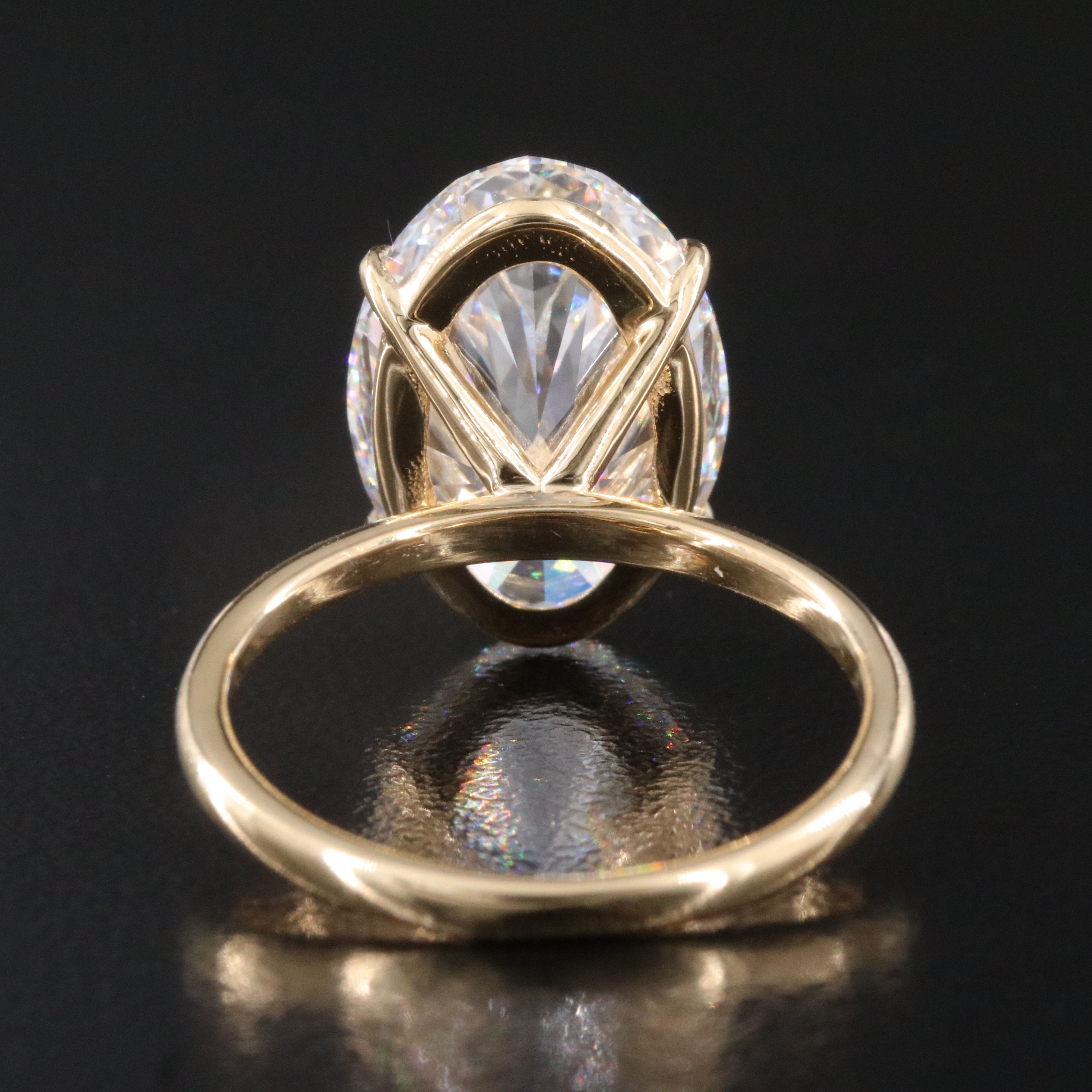 18K 8.07 CT Lab Grown Diamond Solitaire Ring with IGI Report