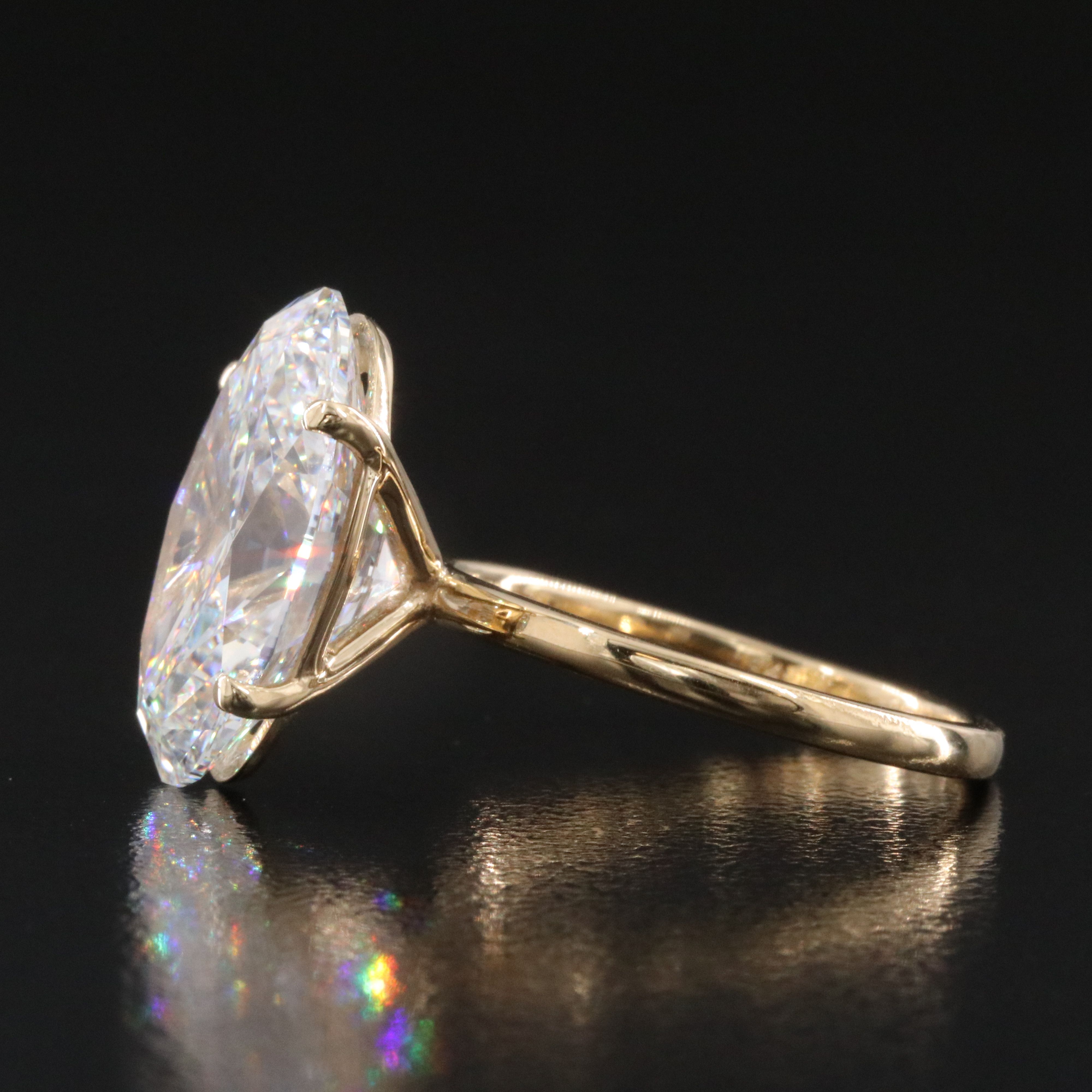 18K 8.07 CT Lab Grown Diamond Solitaire Ring with IGI Report