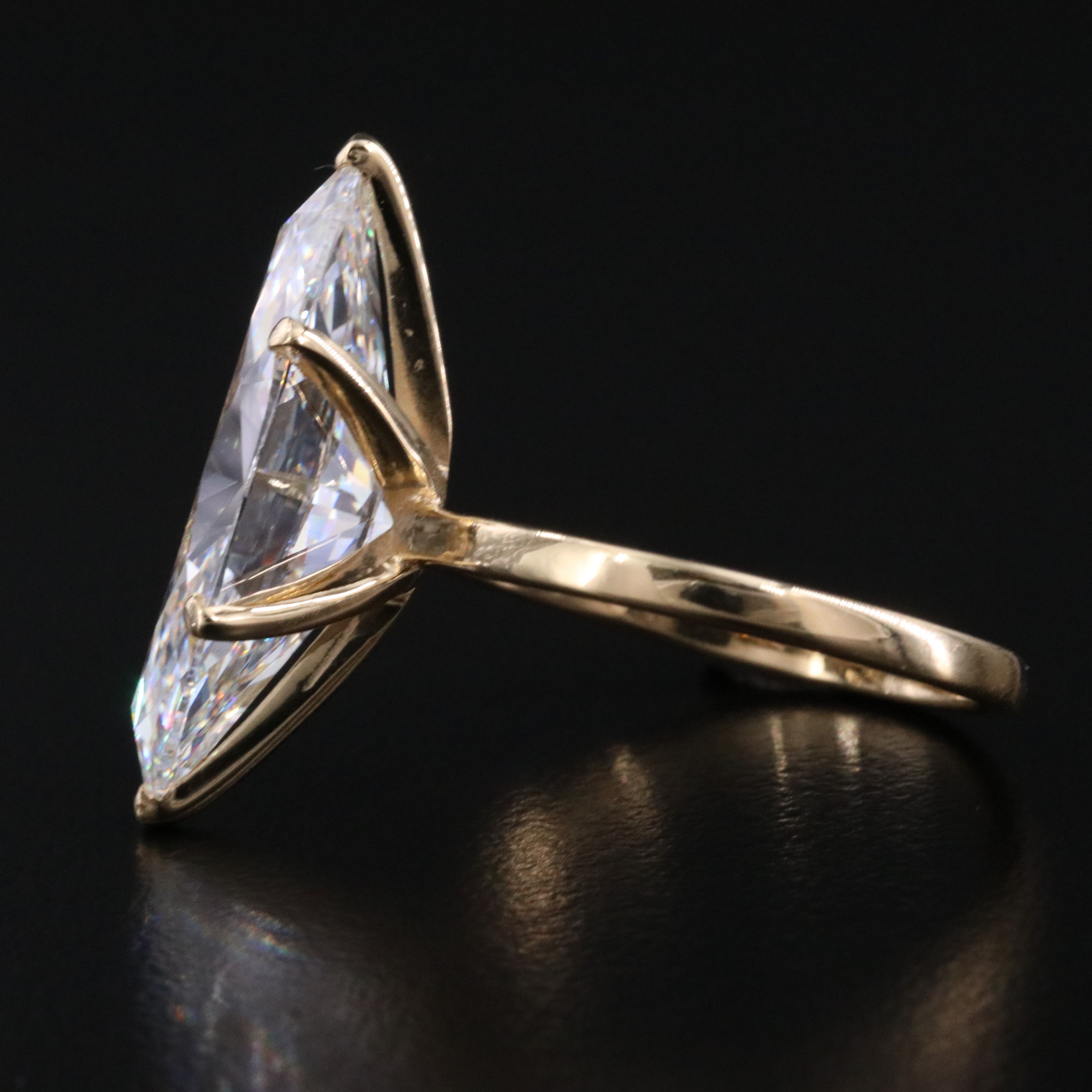 18K 7.46 CT Lab Grown Diamond Solitaire Ring with IGI Report