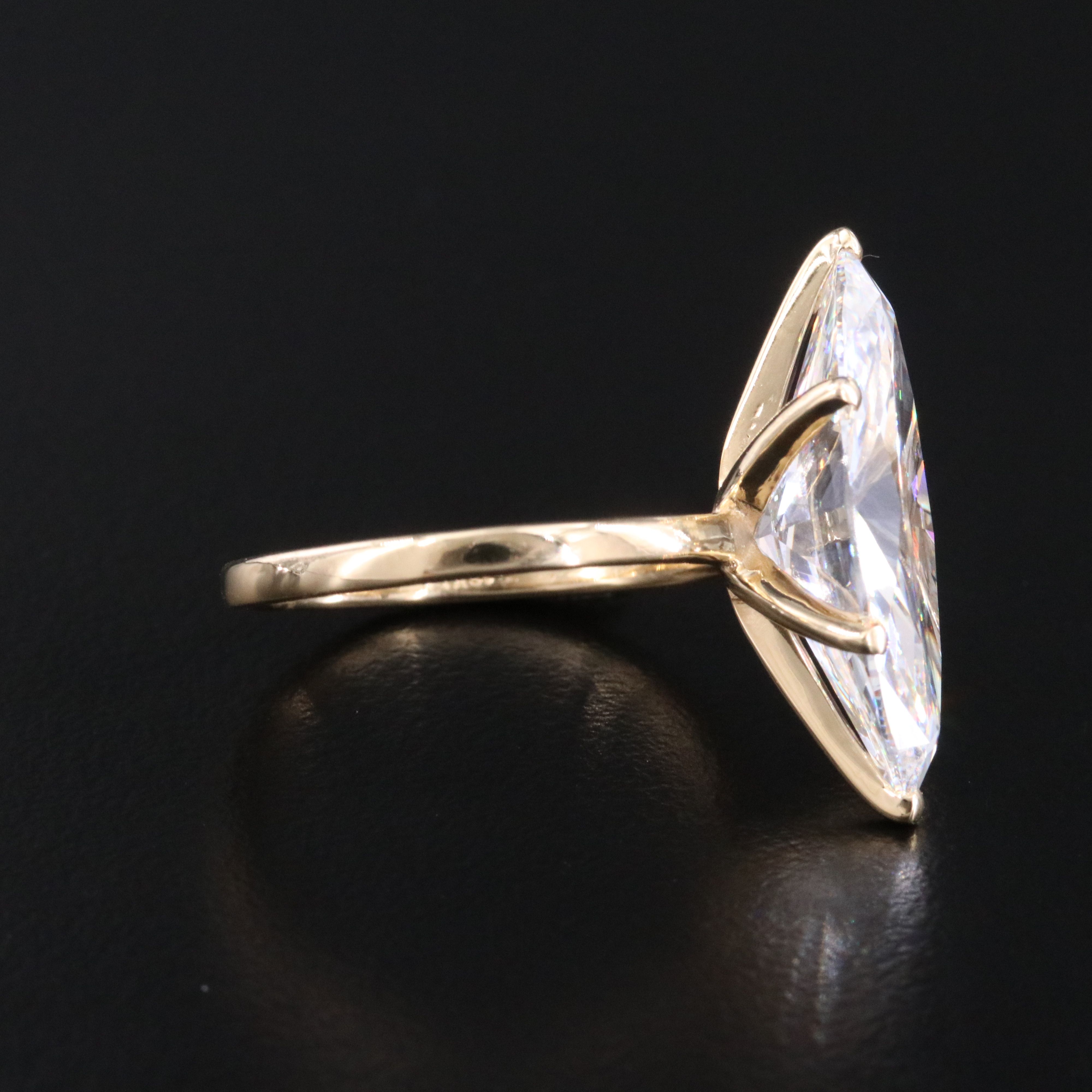 18K 7.46 CT Lab Grown Diamond Solitaire Ring with IGI Report