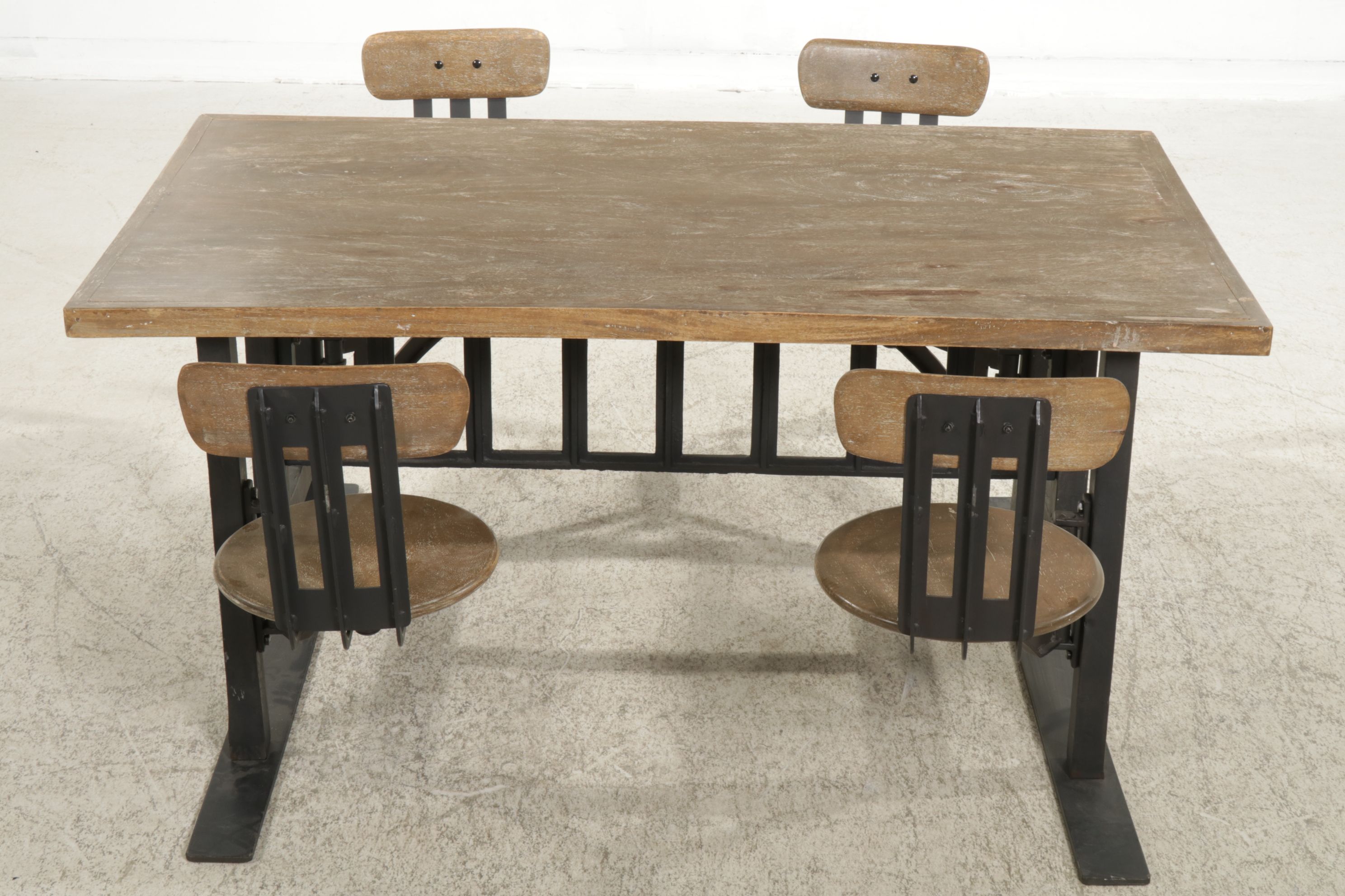 Restoration Hardware Child's Dining Table with Swing-Out Seats