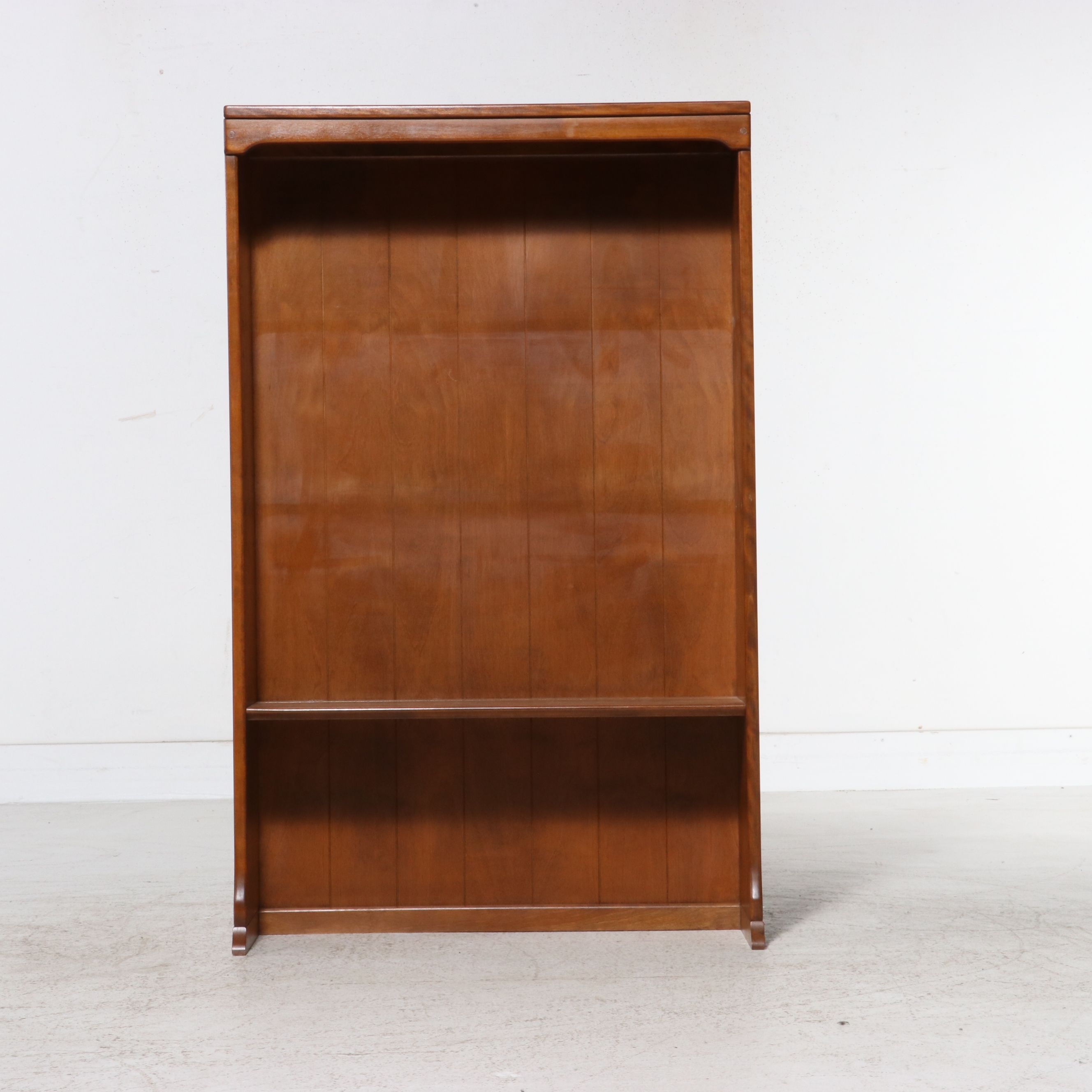 Ethan Allen Baumritter Birch Two-Piece Open Hutch Bookcase, Mid to Late 20th C.