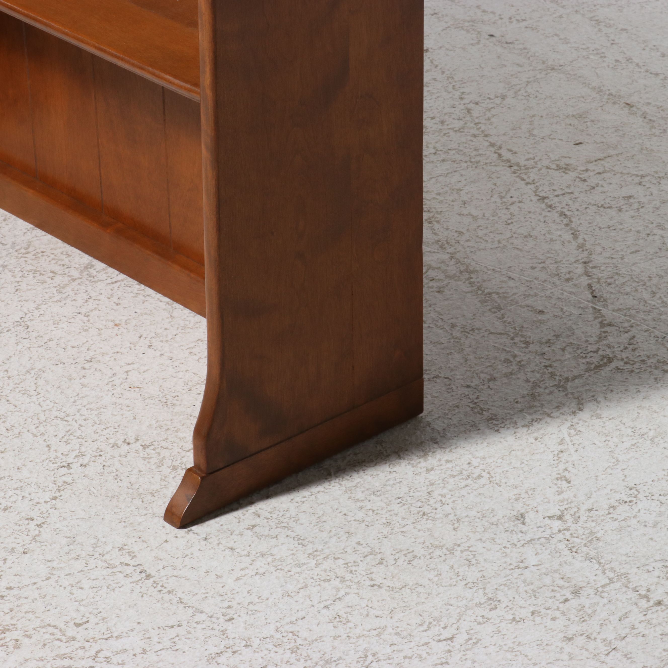 Ethan Allen Baumritter Birch Two-Piece Open Hutch Bookcase, Mid to Late 20th C.