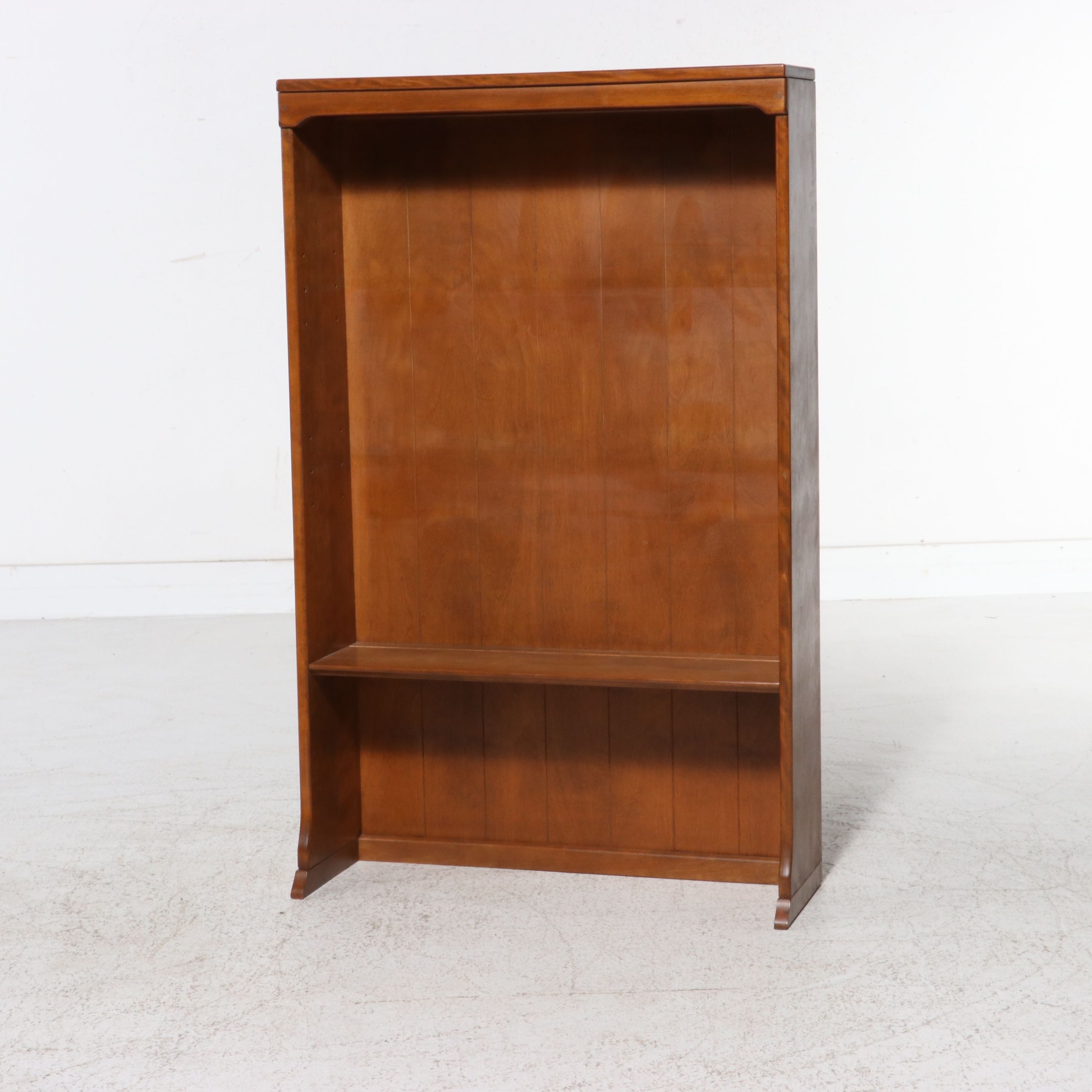 Ethan Allen Baumritter Birch Two-Piece Open Hutch Bookcase, Mid to Late 20th C.
