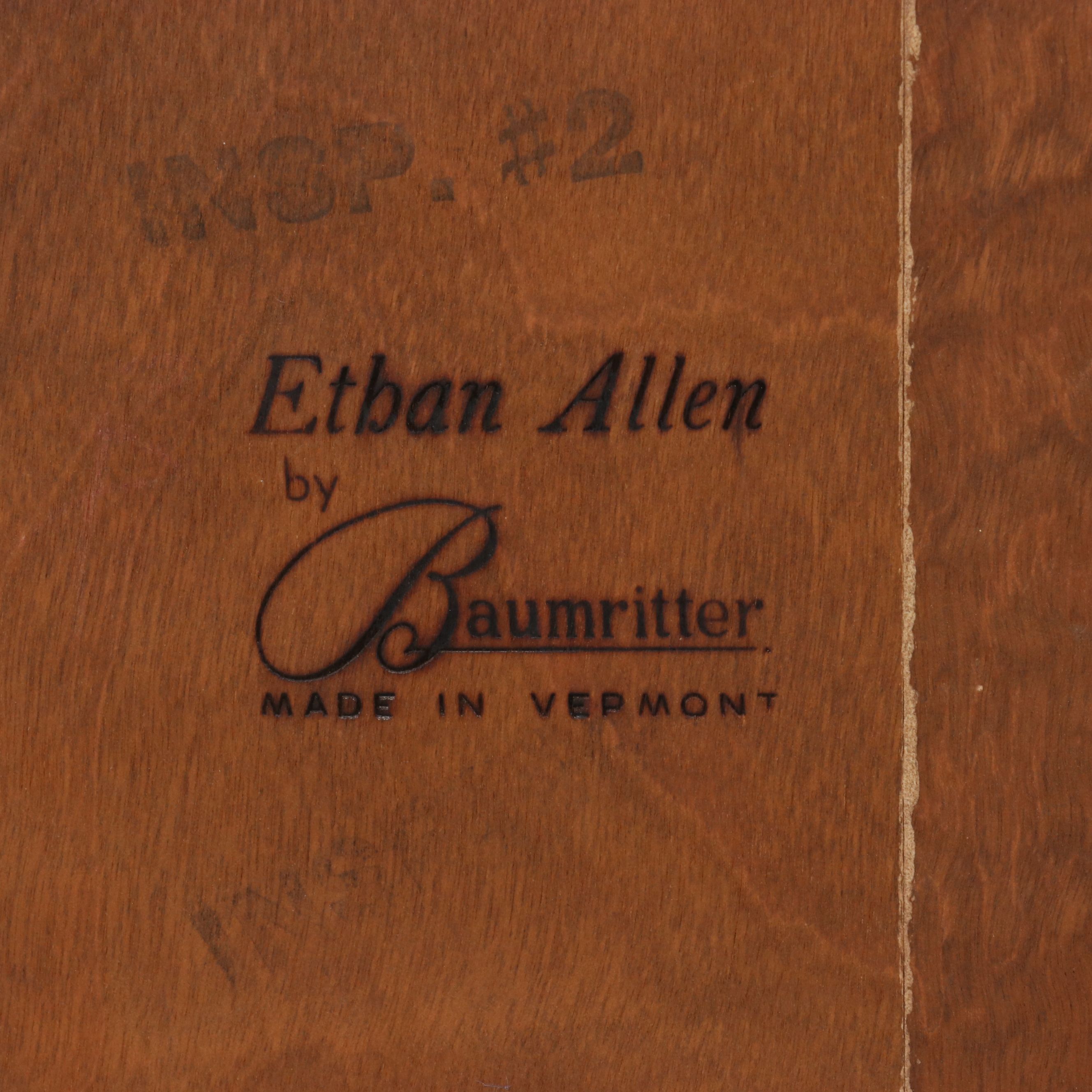 Ethan Allen Baumritter Birch Two-Piece Open Hutch Bookcase, Mid to Late 20th C.