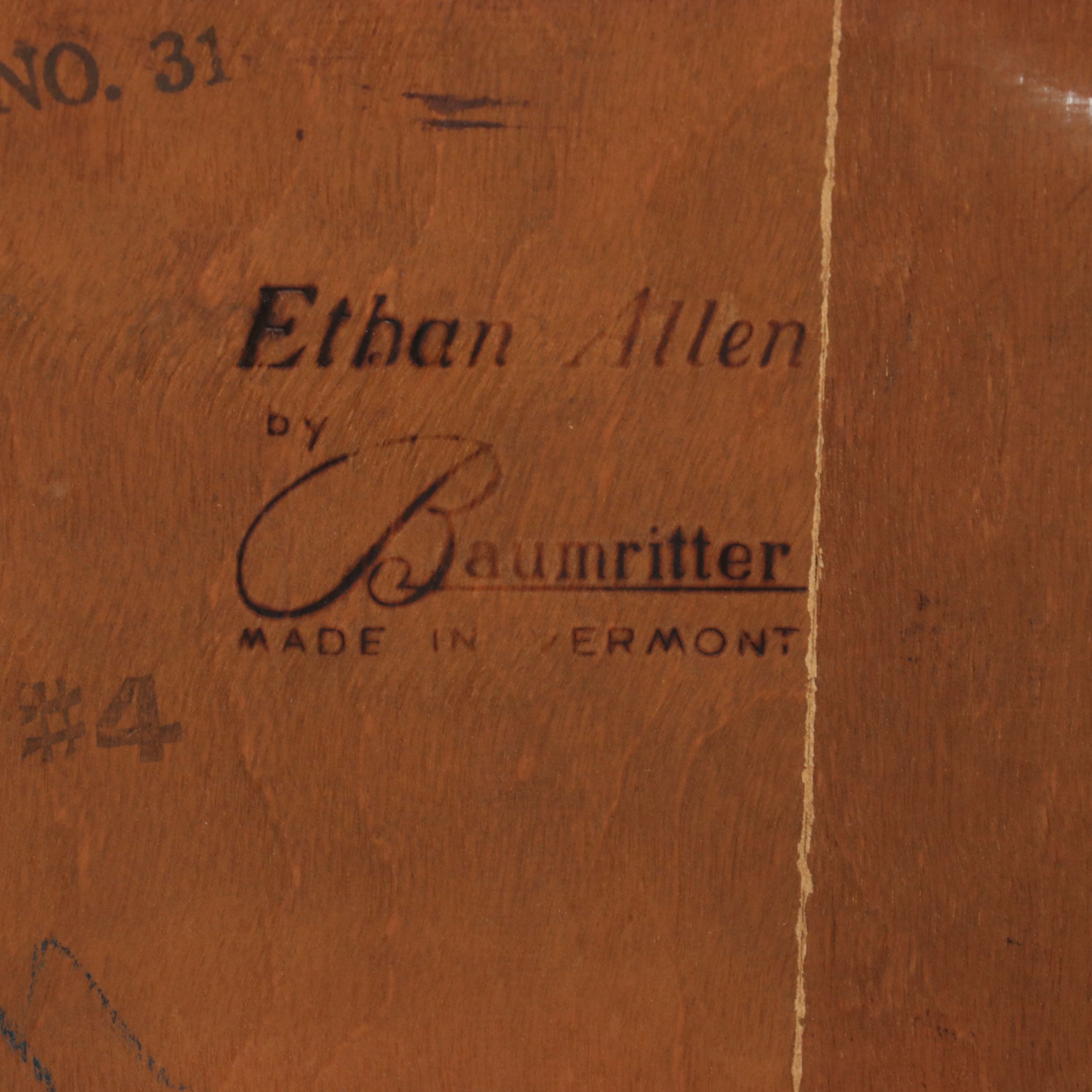 Ethan Allen Baumritter Birch Two-Piece Open Hutch Bookcase, Mid to Late 20th C.