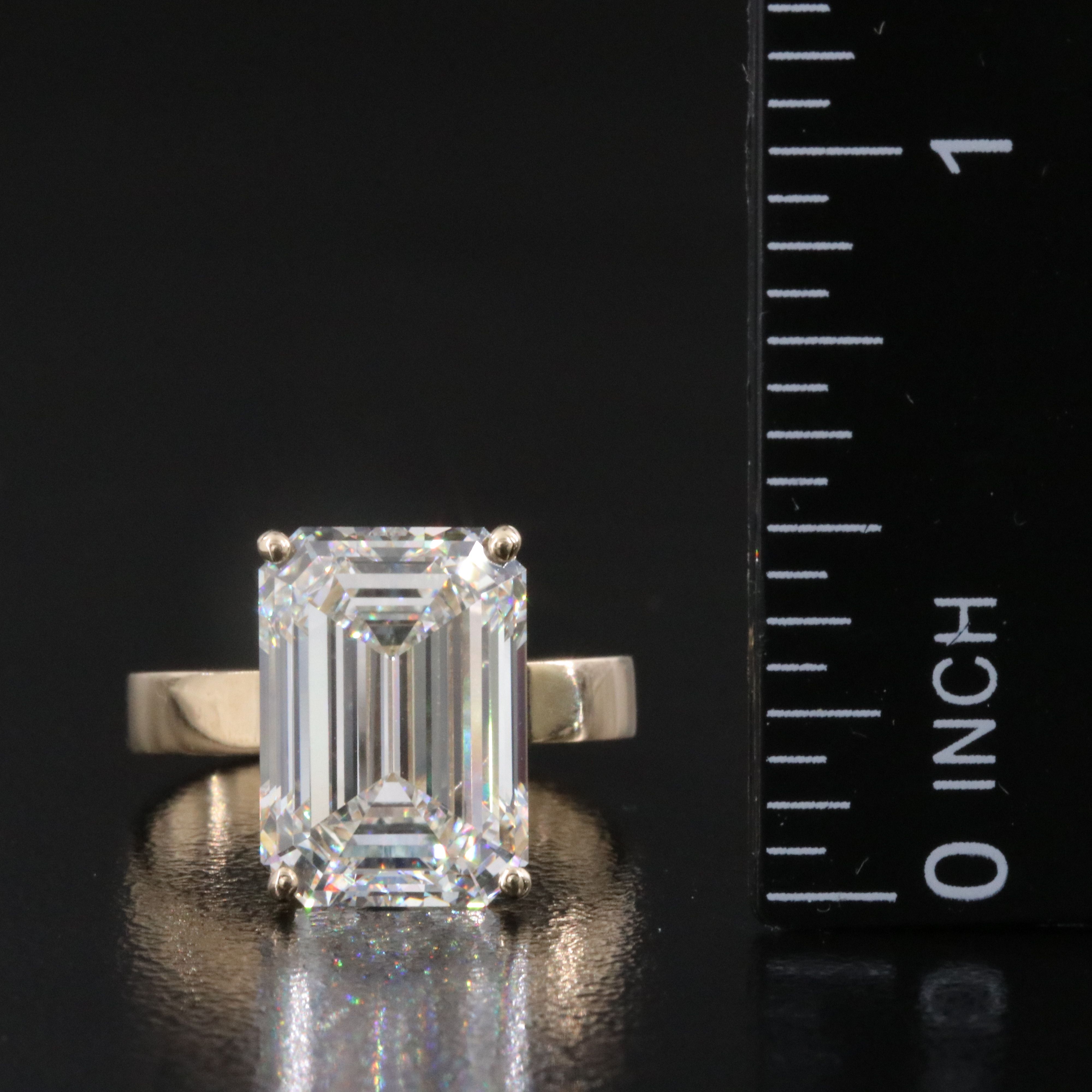 14K 7.28 CT Lab Grown Diamond Solitaire Ring with IGI Report