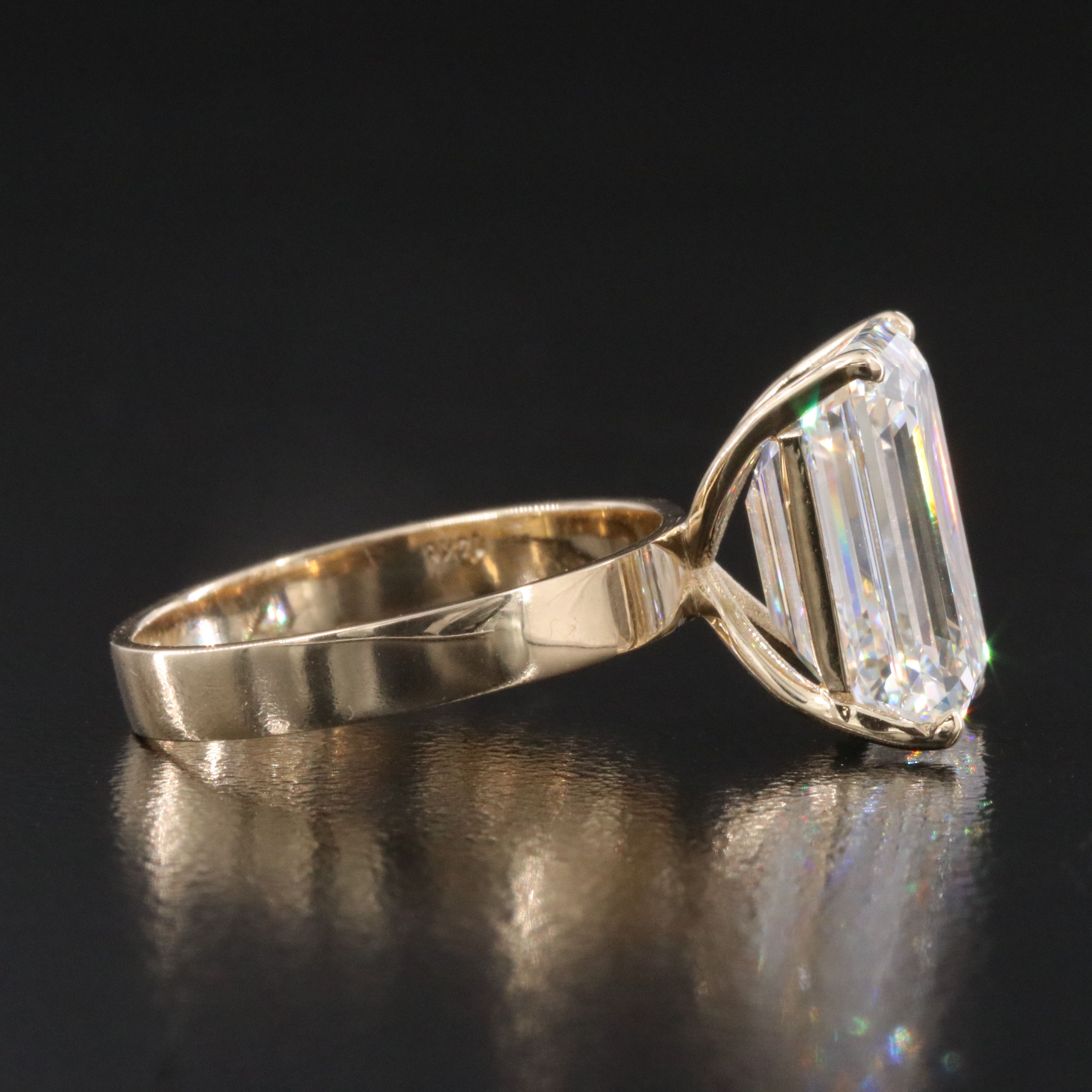 14K 7.28 CT Lab Grown Diamond Solitaire Ring with IGI Report