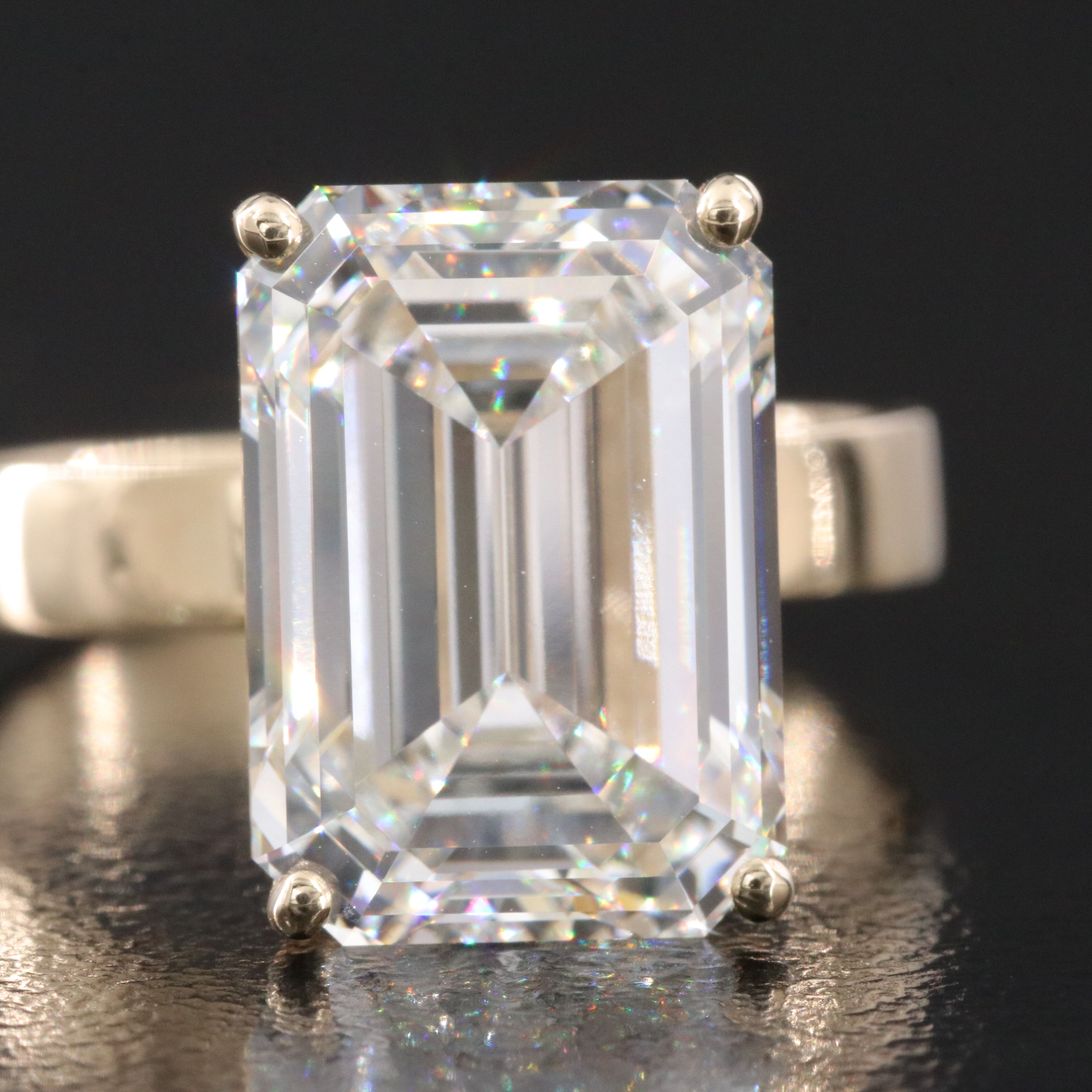 14K 7.28 CT Lab Grown Diamond Solitaire Ring with IGI Report