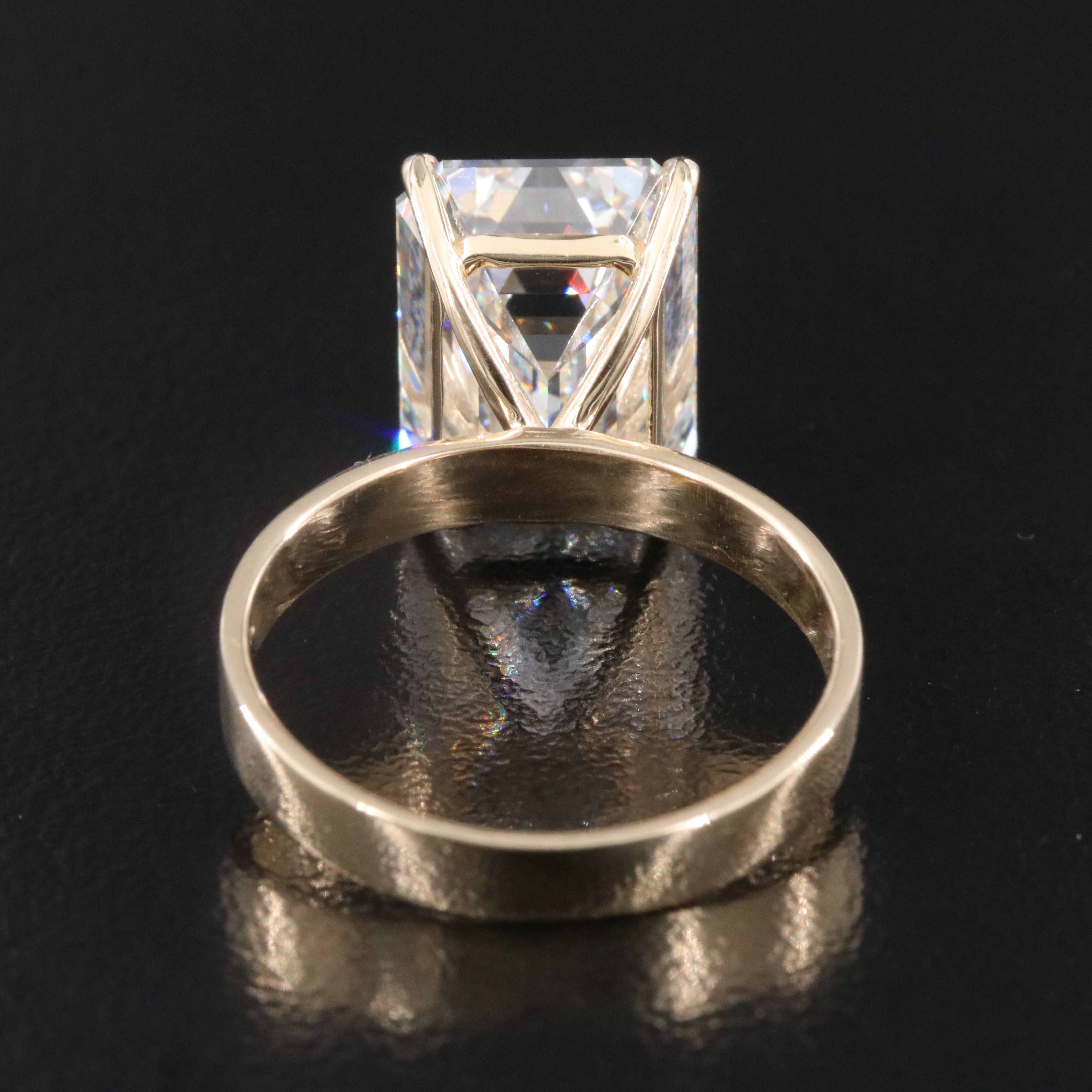 14K 7.28 CT Lab Grown Diamond Solitaire Ring with IGI Report