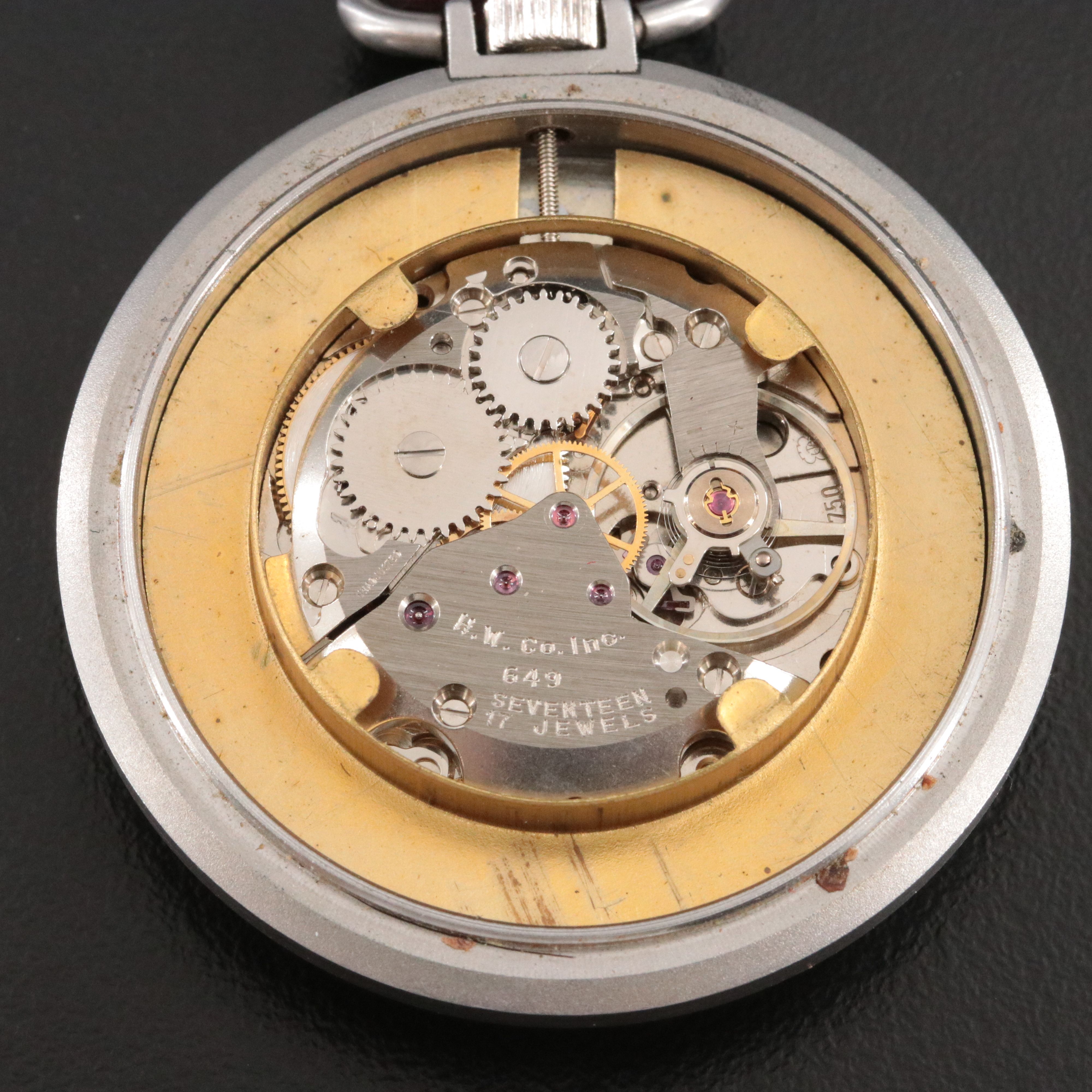 Hamilton "L.L. Bean Stainless Steel Pocket Watch with Leather Fob