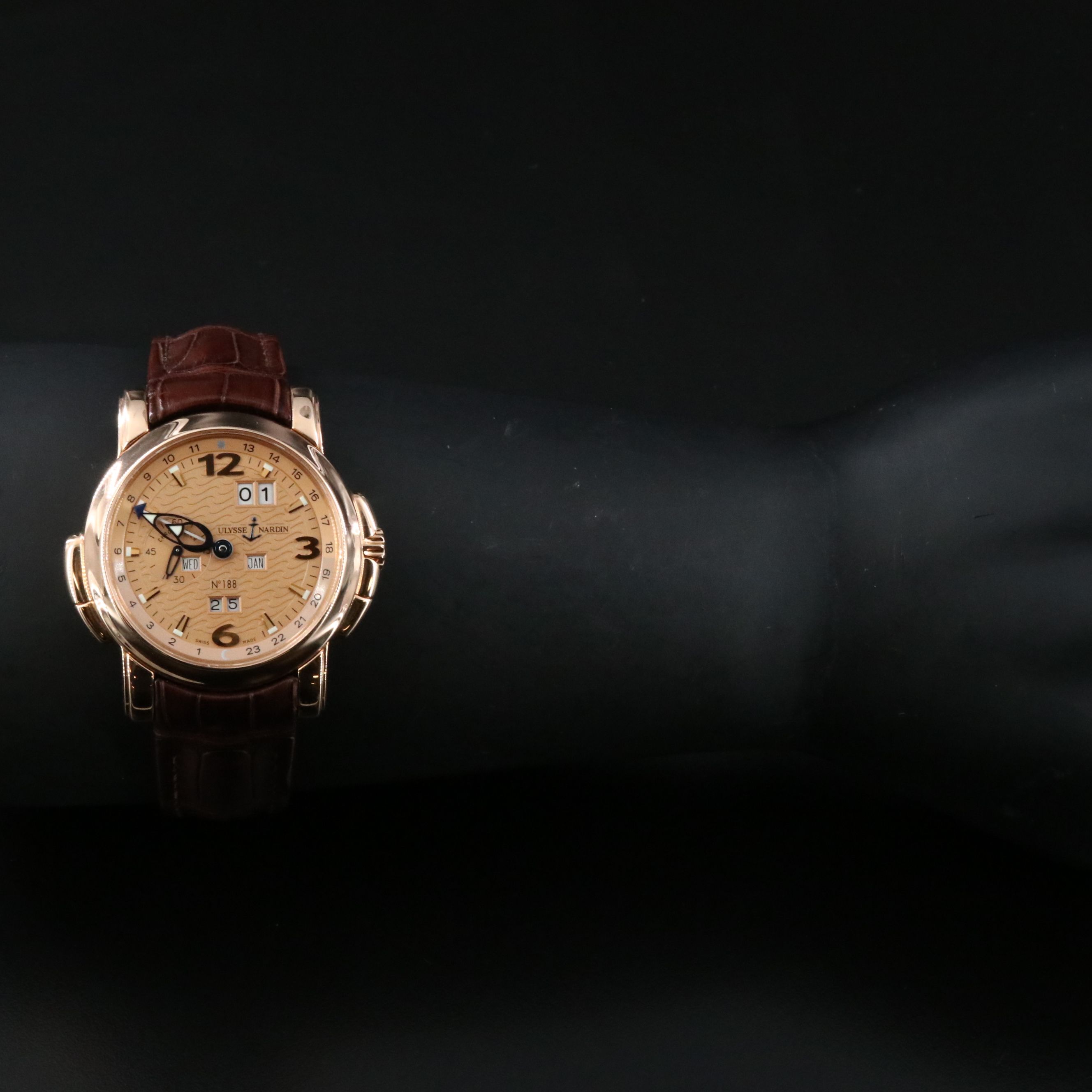 18K Ulysse Nardin GMT Perpetual Calendar Limited Edition Automatic Watch 322.66