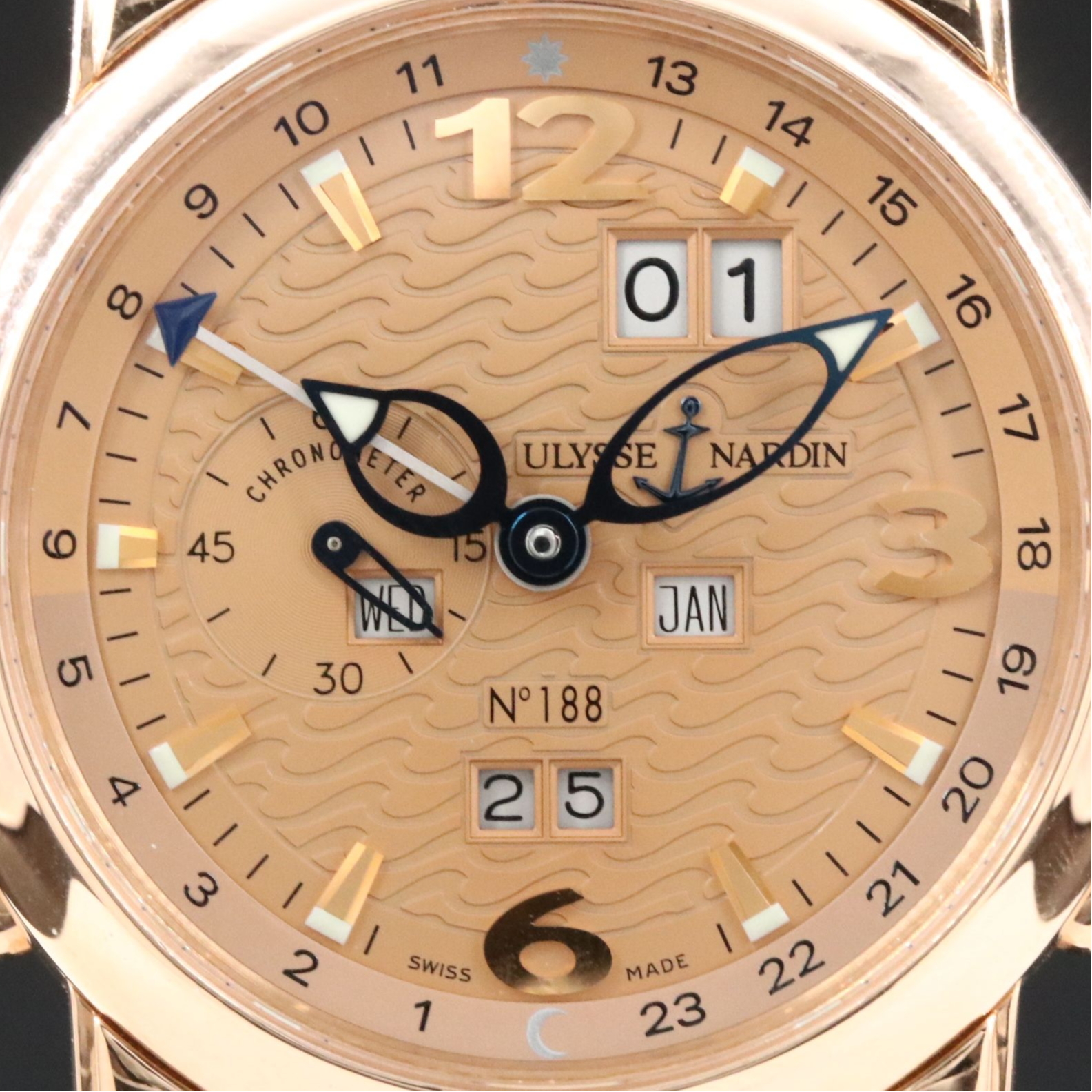 18K Ulysse Nardin GMT Perpetual Calendar Limited Edition Automatic Watch 322.66