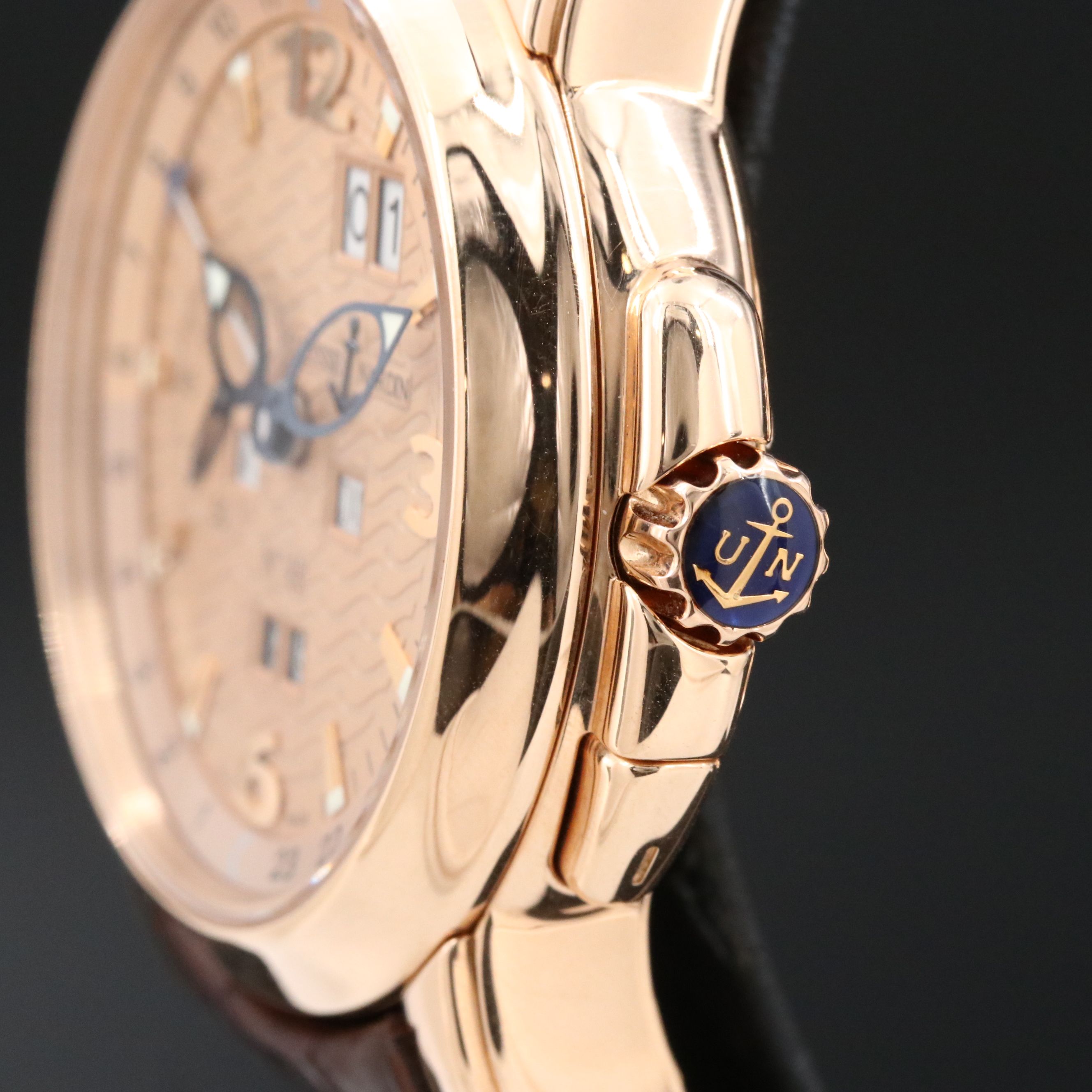 18K Ulysse Nardin GMT Perpetual Calendar Limited Edition Automatic Watch 322.66