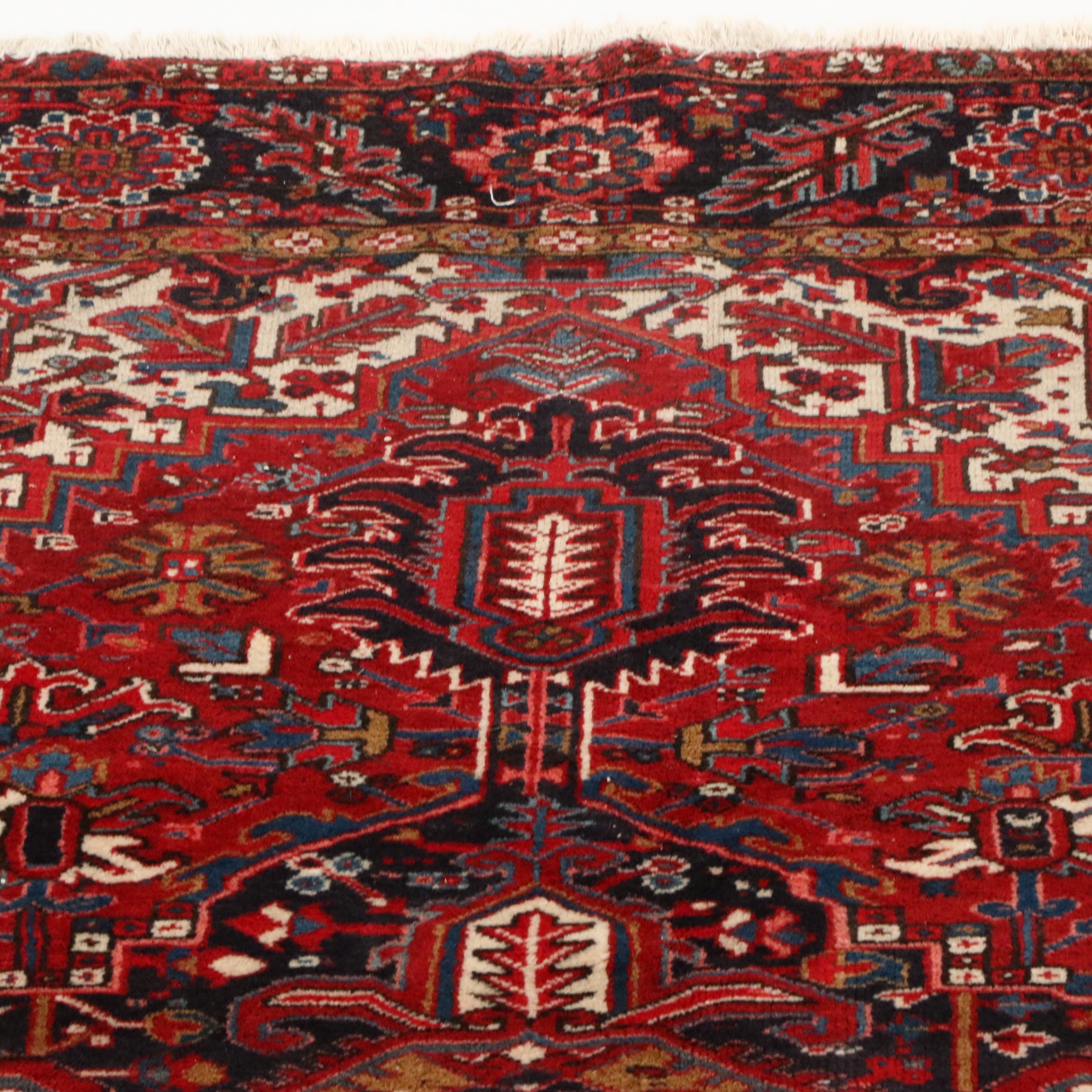 9'6 x 12'10 Hand-Knotted Persian Heriz Room-Sized Rug