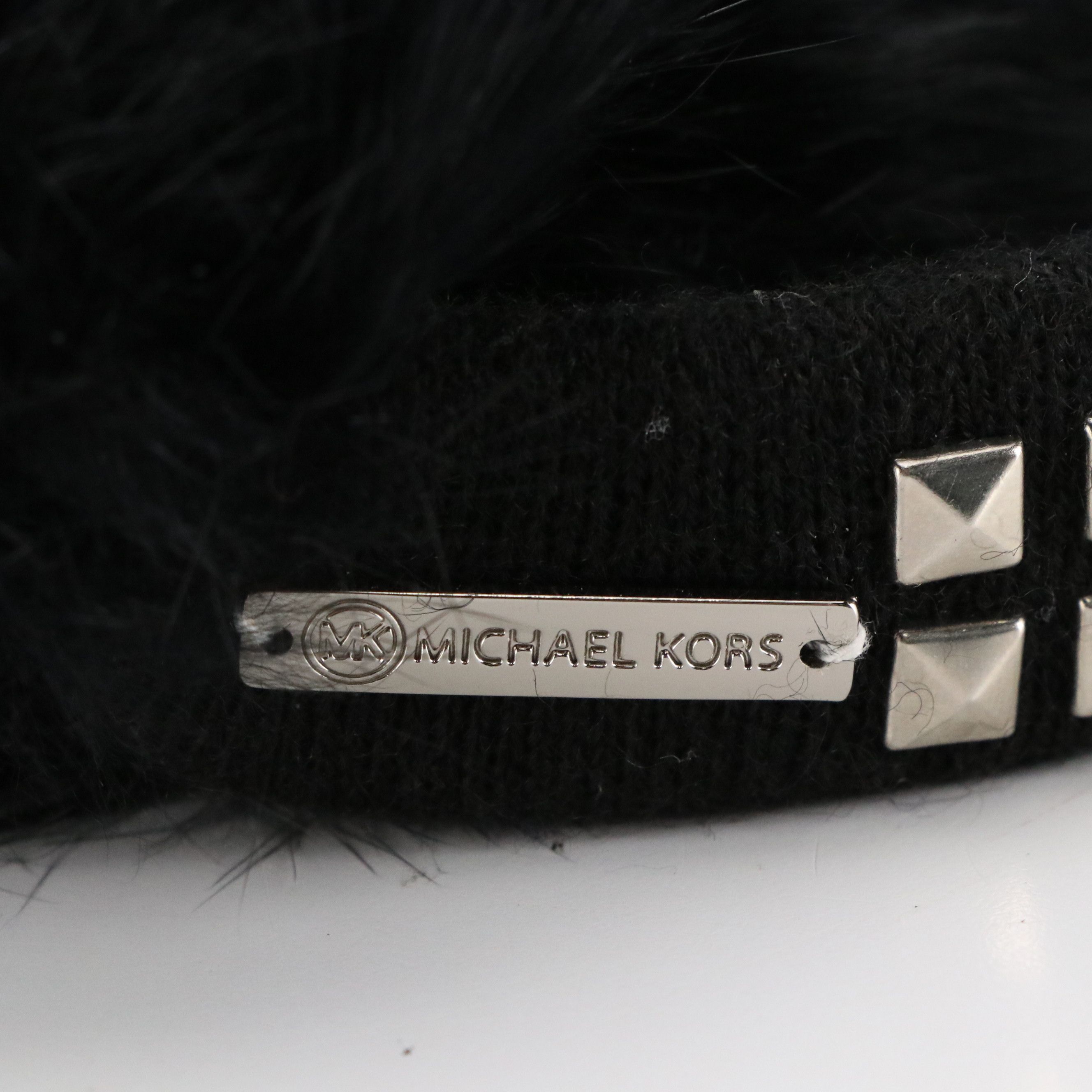 MICHAEL Michael Kors Rabbit Fur Earmuffs with Other Wool Beret and Scarves