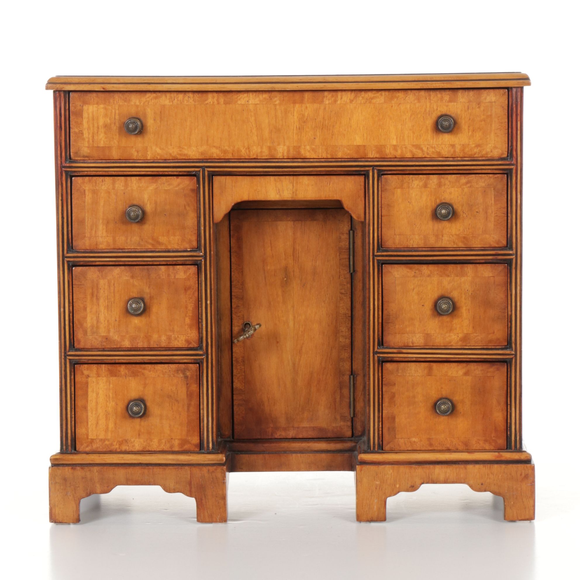 Maitland Smith Miniature Biedermeier Style Knee-hole Desk