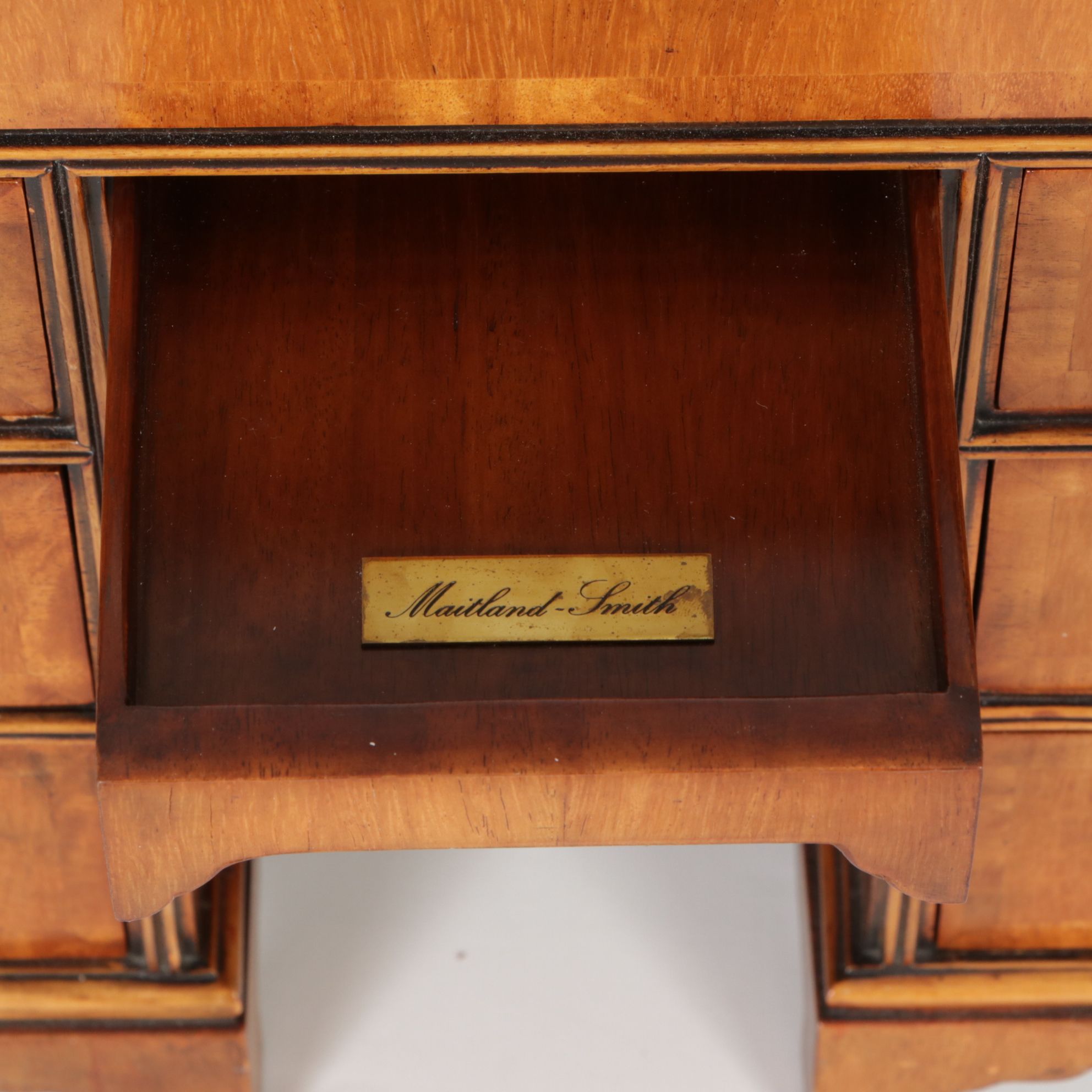 Maitland Smith Miniature Biedermeier Style Knee-hole Desk
