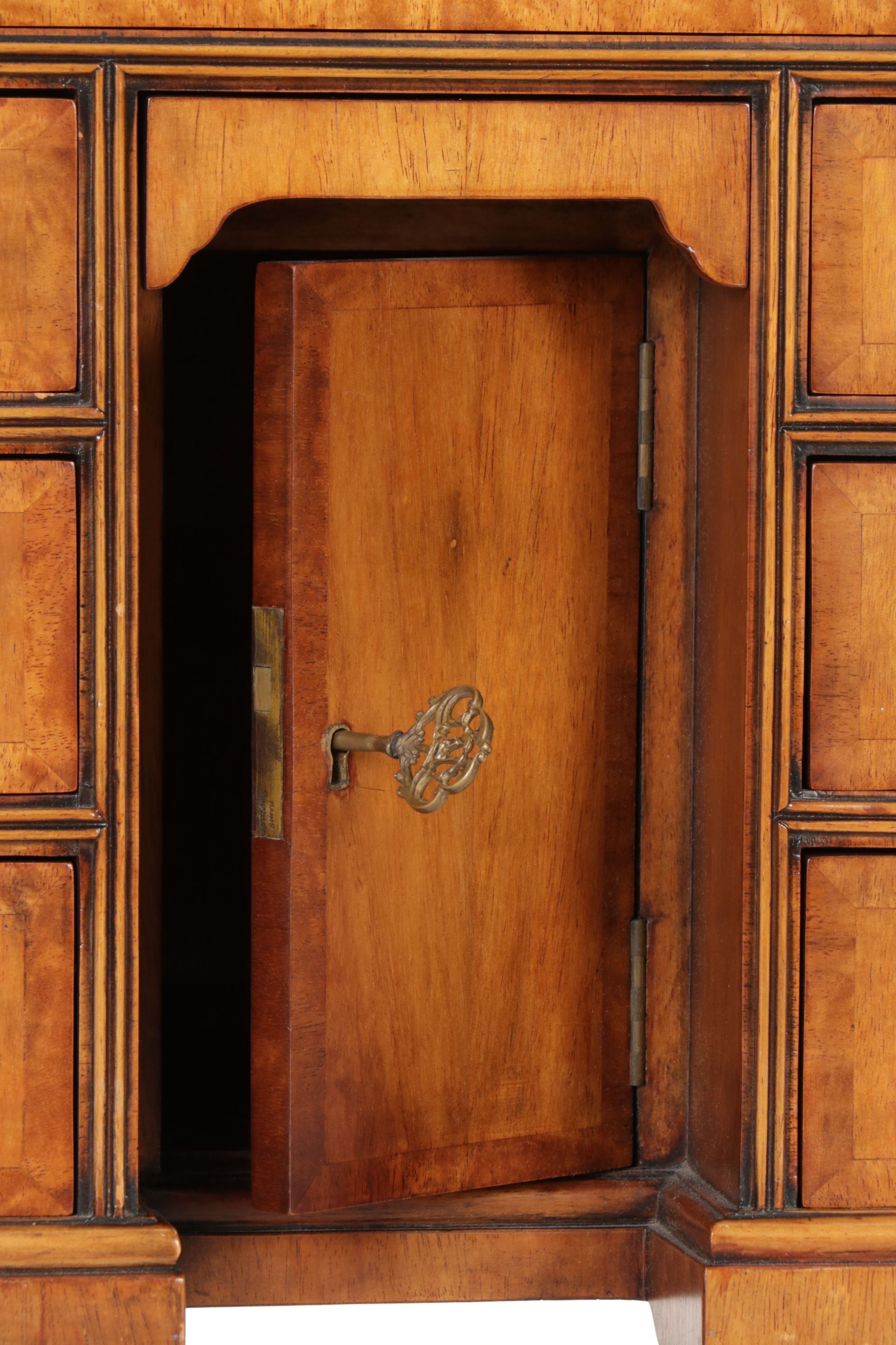 Maitland Smith Miniature Biedermeier Style Knee-hole Desk