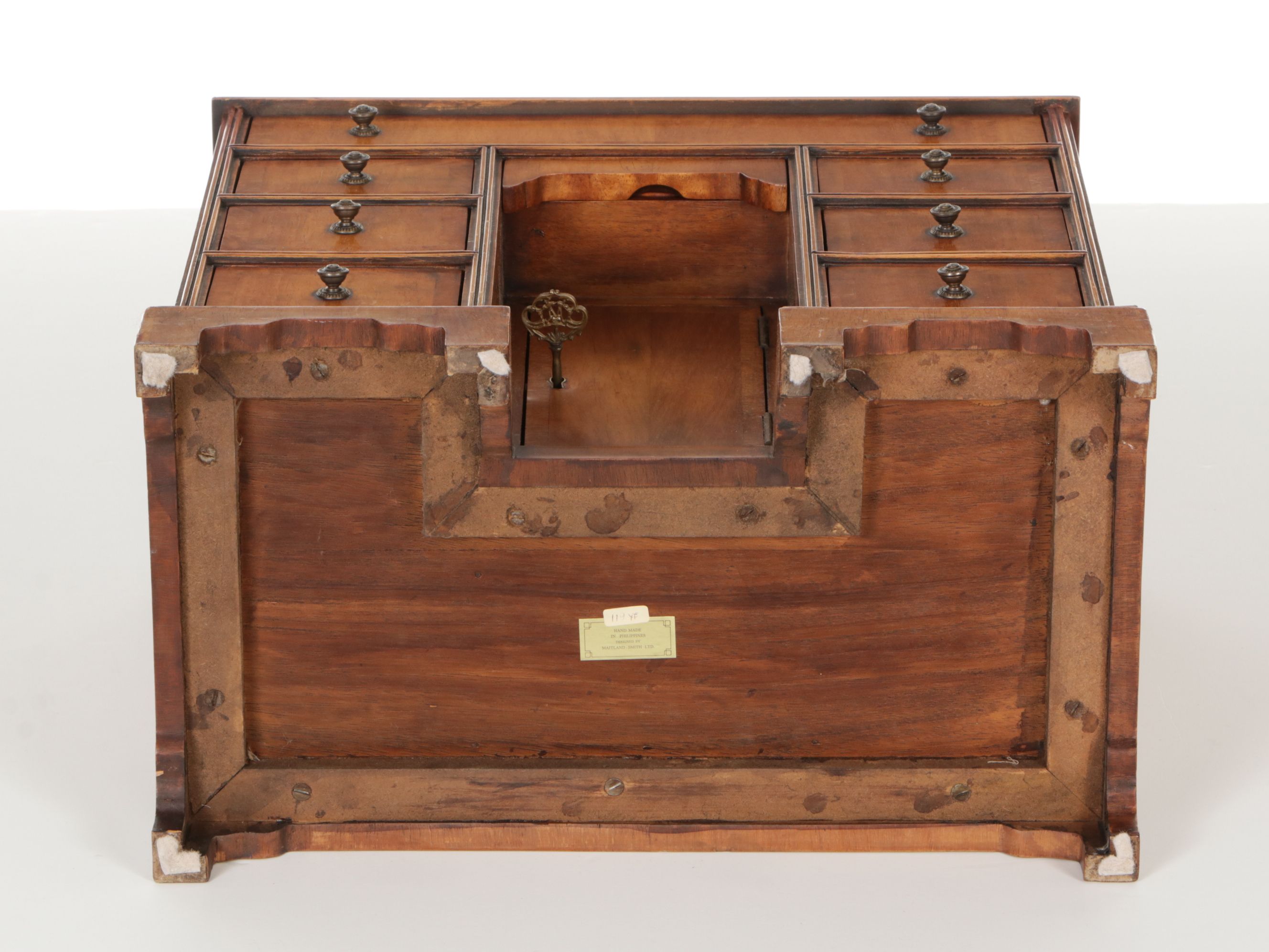 Maitland Smith Miniature Biedermeier Style Knee-hole Desk