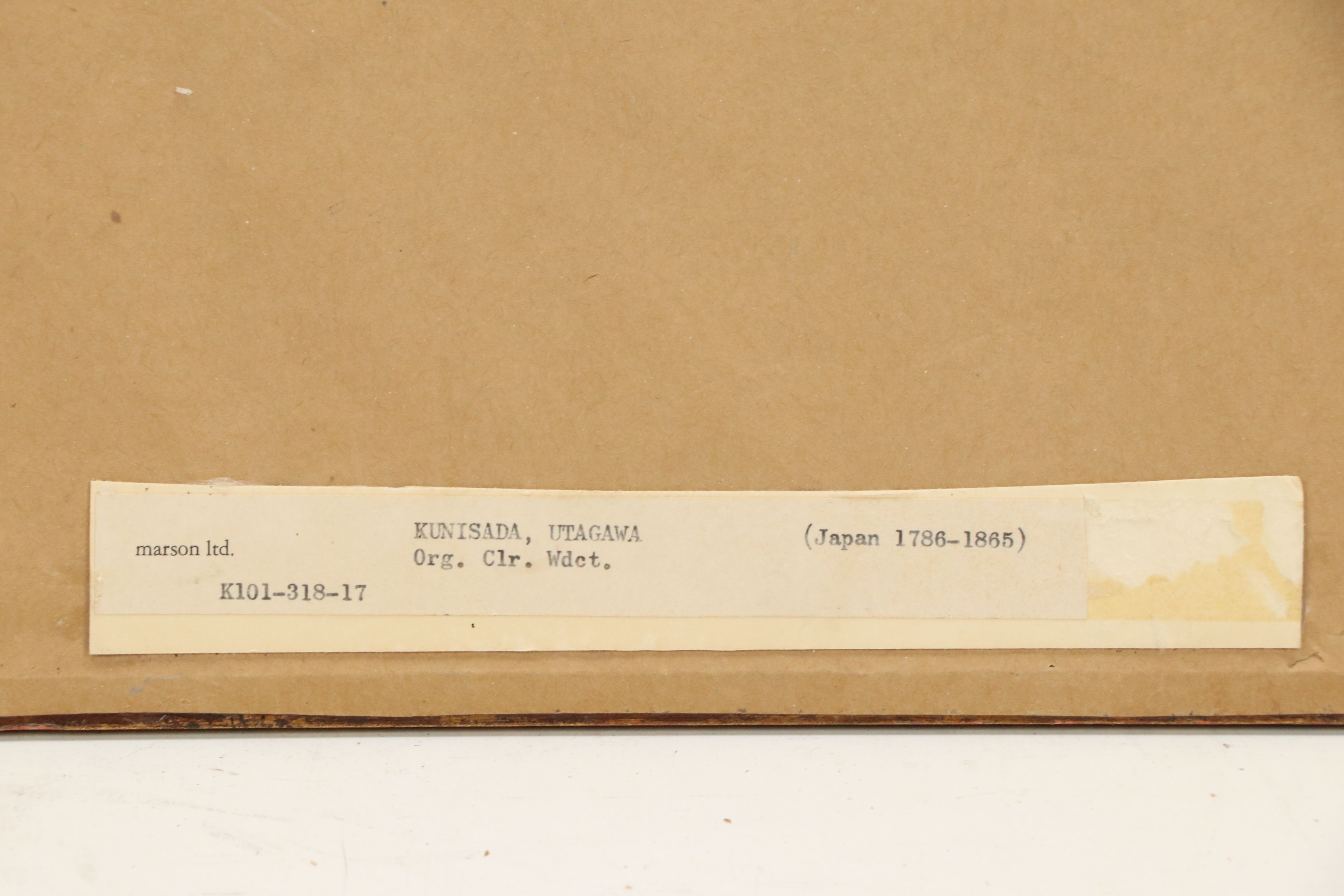 Utagawa Kunisada Ukiyo-e Woodblock of Kabuki Actor "Rainy Day"