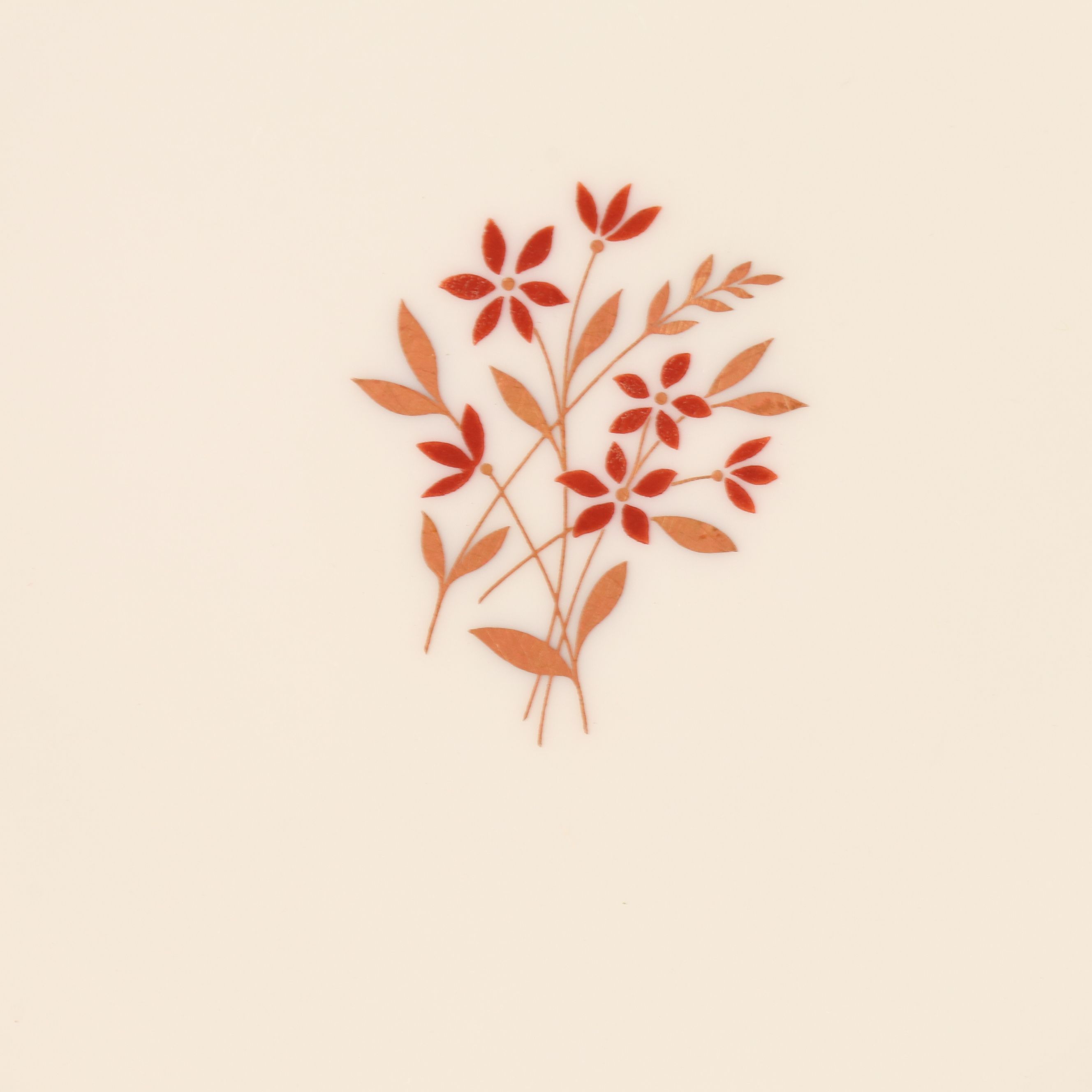 Lenox "Nydia" Gold Rimmed Floral Porcelain Dinnerware, Mid-20th Century