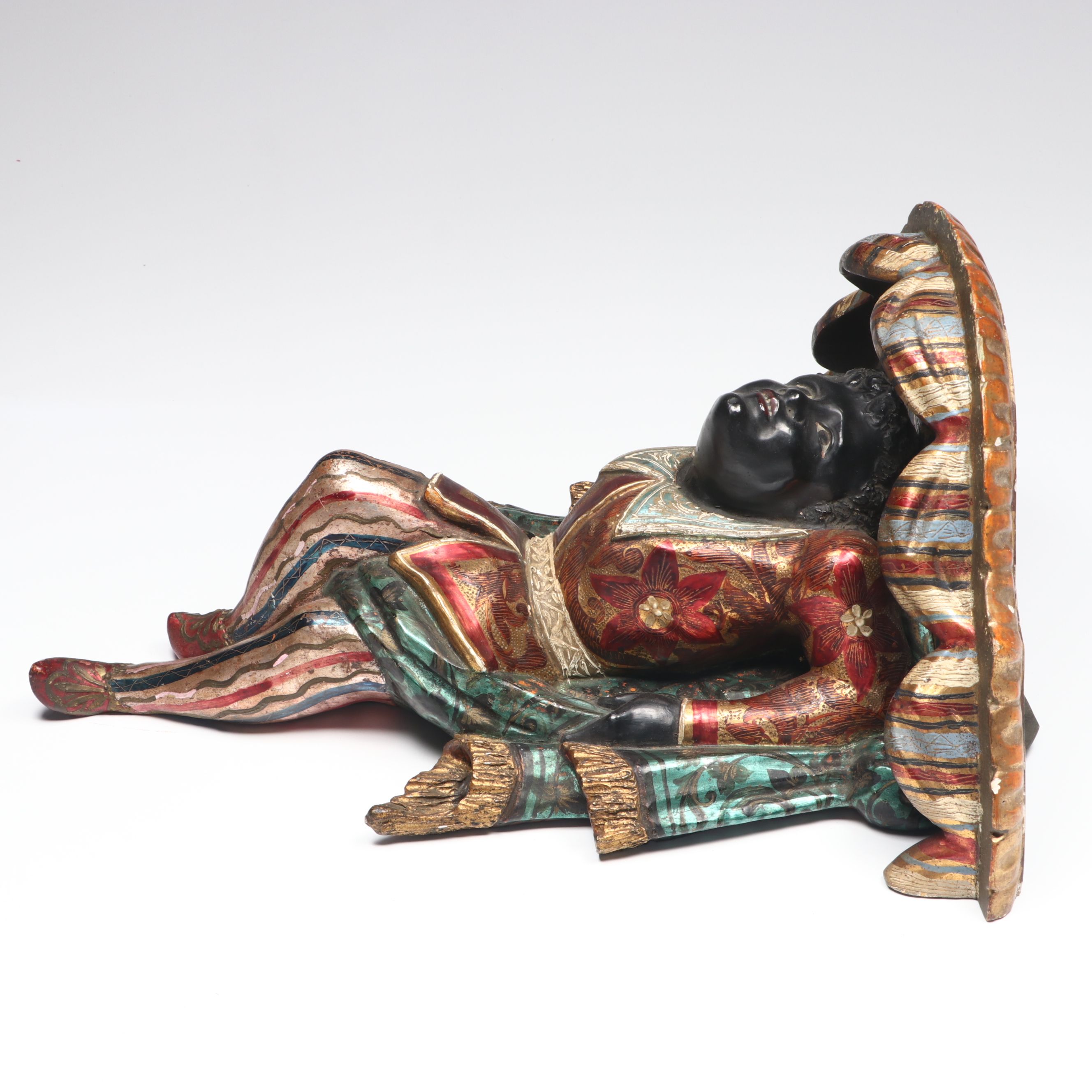 Venetian Blackamoor Wood Corbel, Late 19th/Early 20th Century