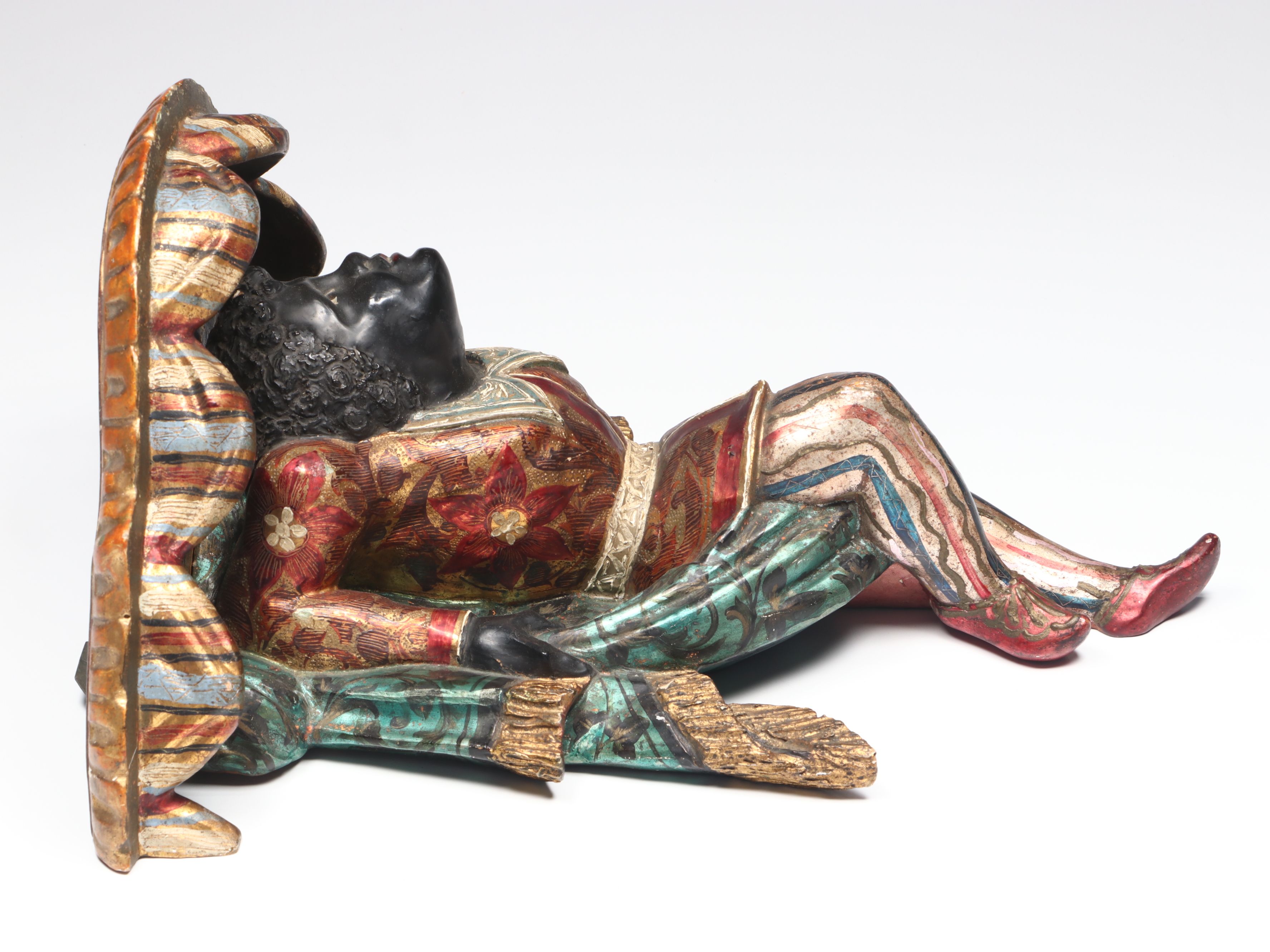 Venetian Blackamoor Wood Corbel, Late 19th/Early 20th Century