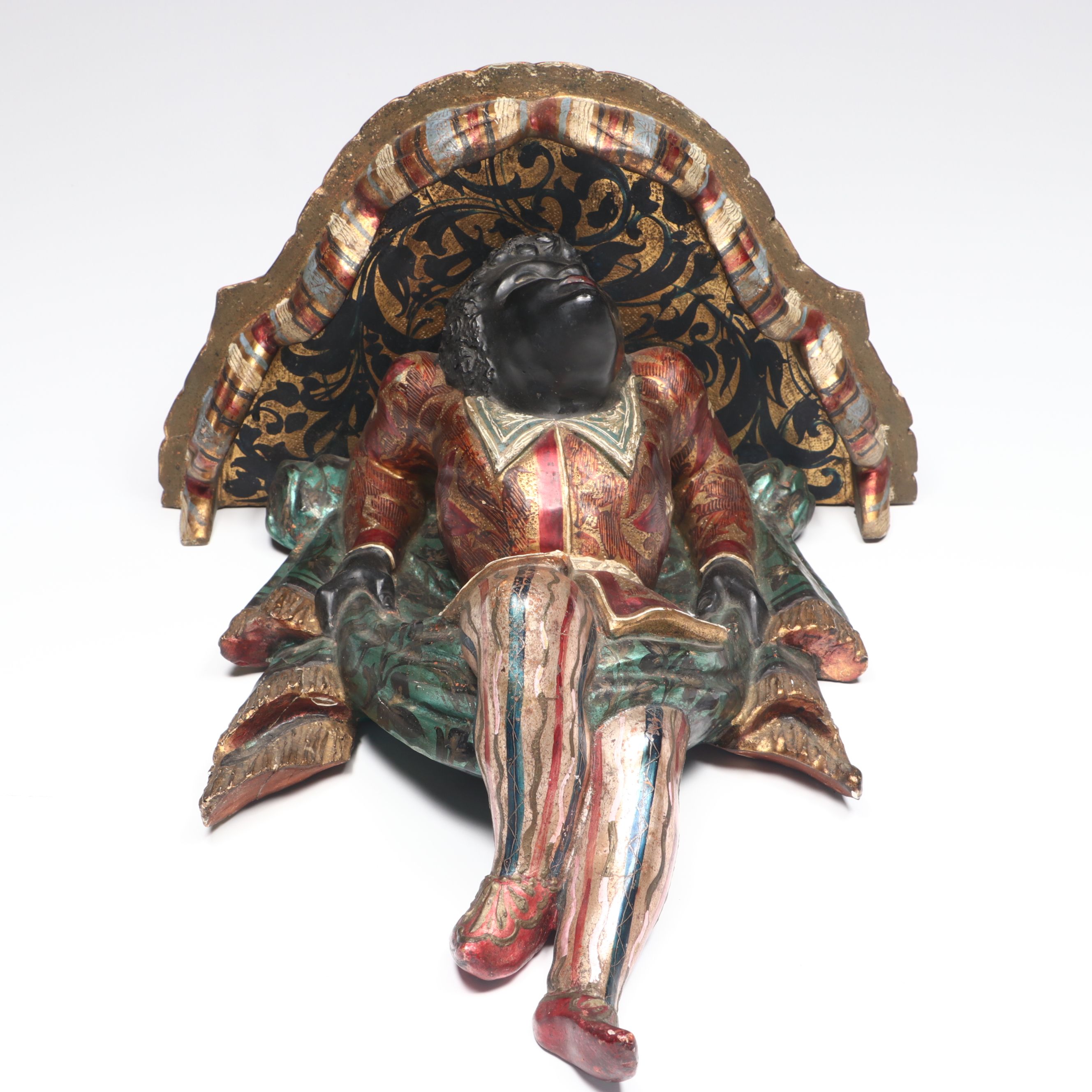 Venetian Blackamoor Wood Corbel, Late 19th/Early 20th Century