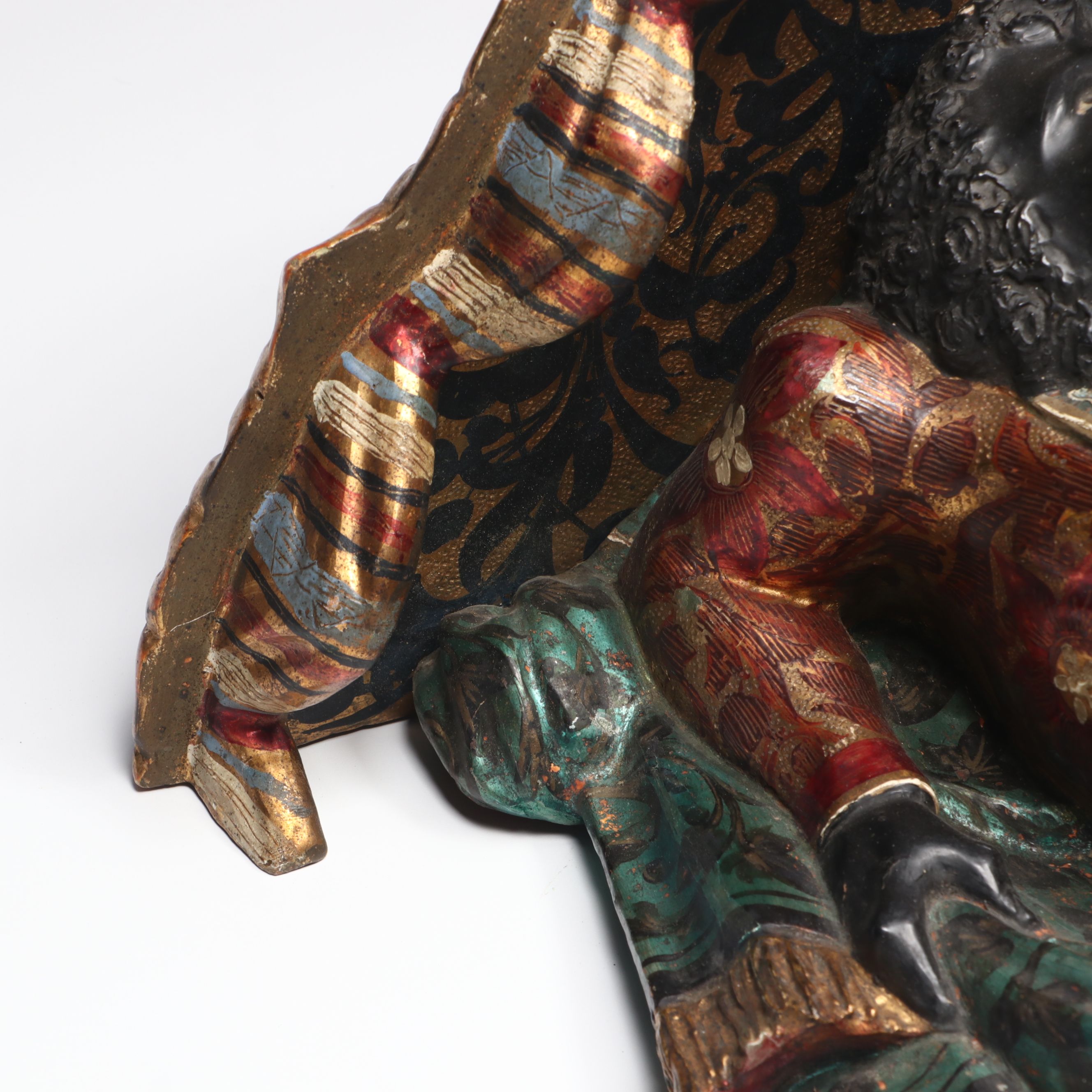 Venetian Blackamoor Wood Corbel, Late 19th/Early 20th Century