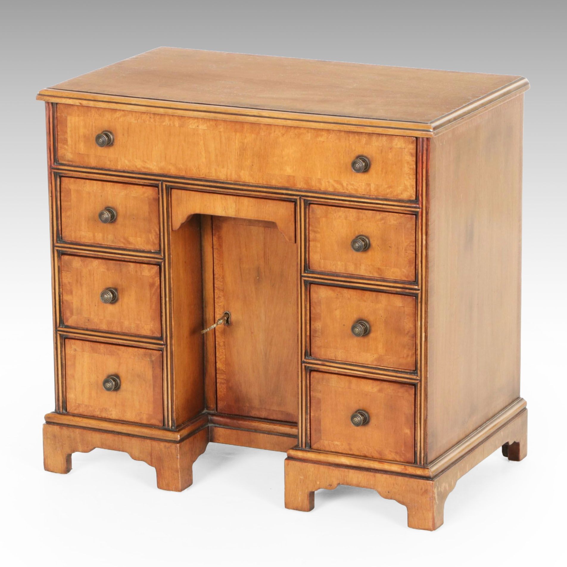 Maitland Smith Miniature Biedermeier Style Knee-hole Desk
