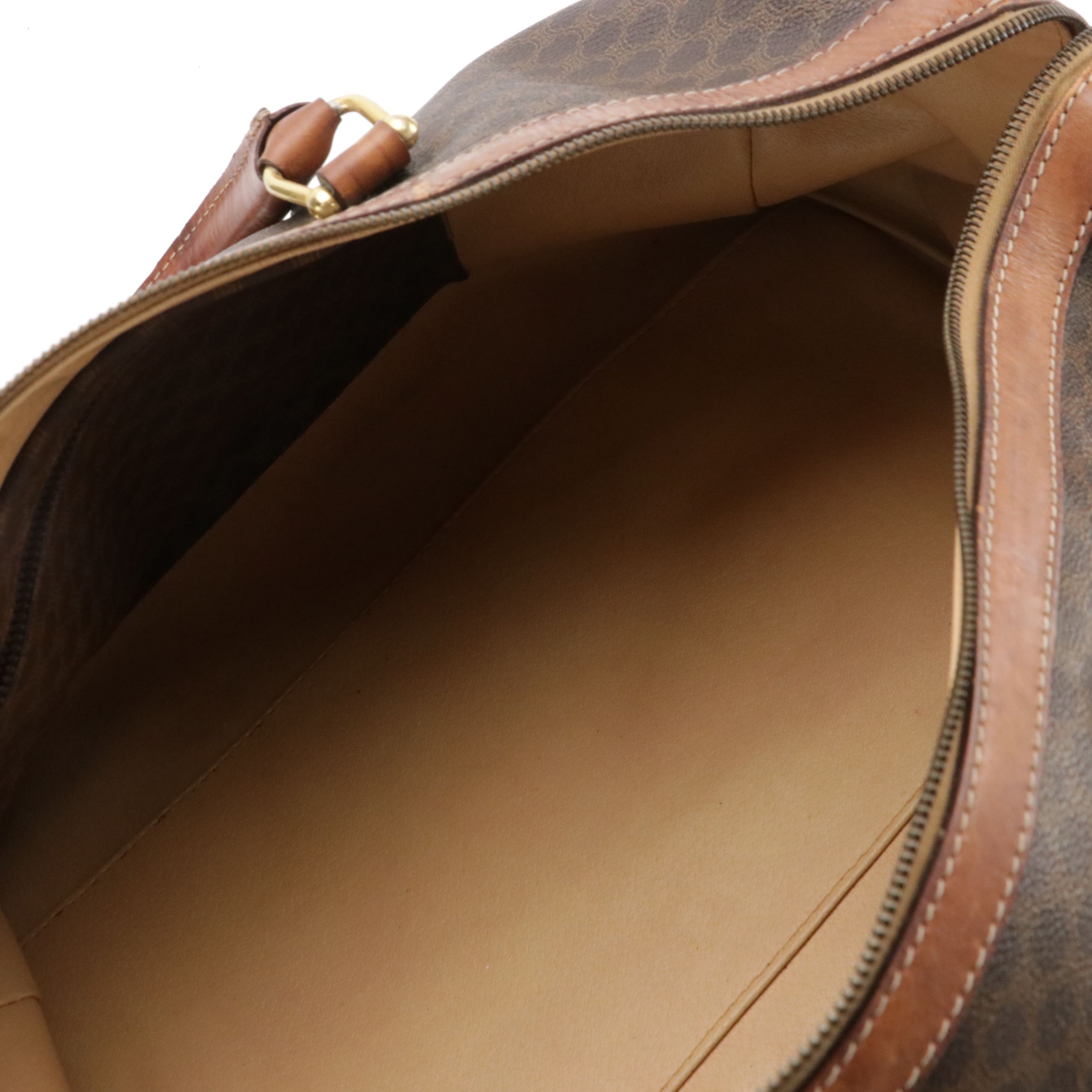 Celine Duffle Bag in Dark Brown Macadam Canvas and Leather