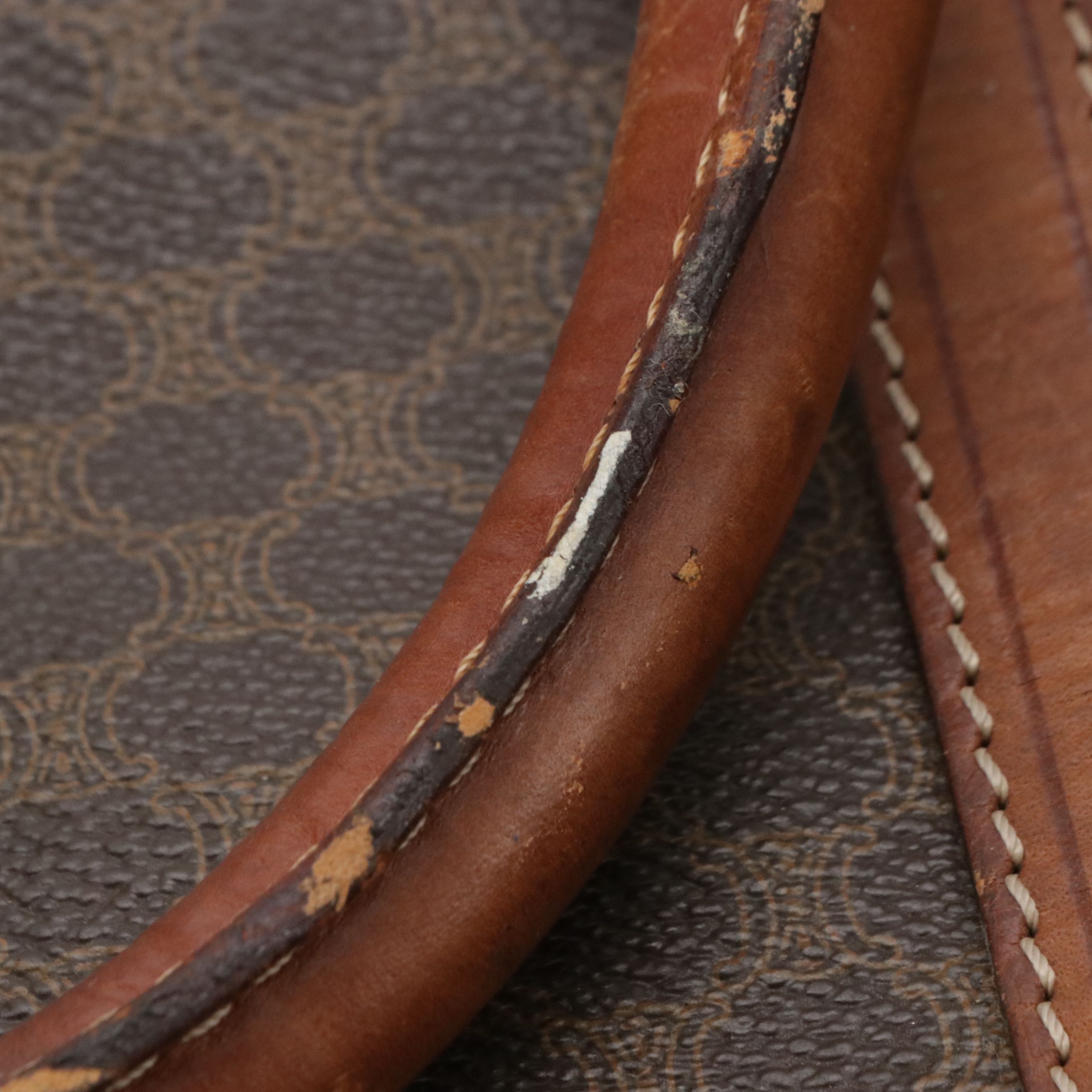 Celine Duffle Bag in Dark Brown Macadam Canvas and Leather