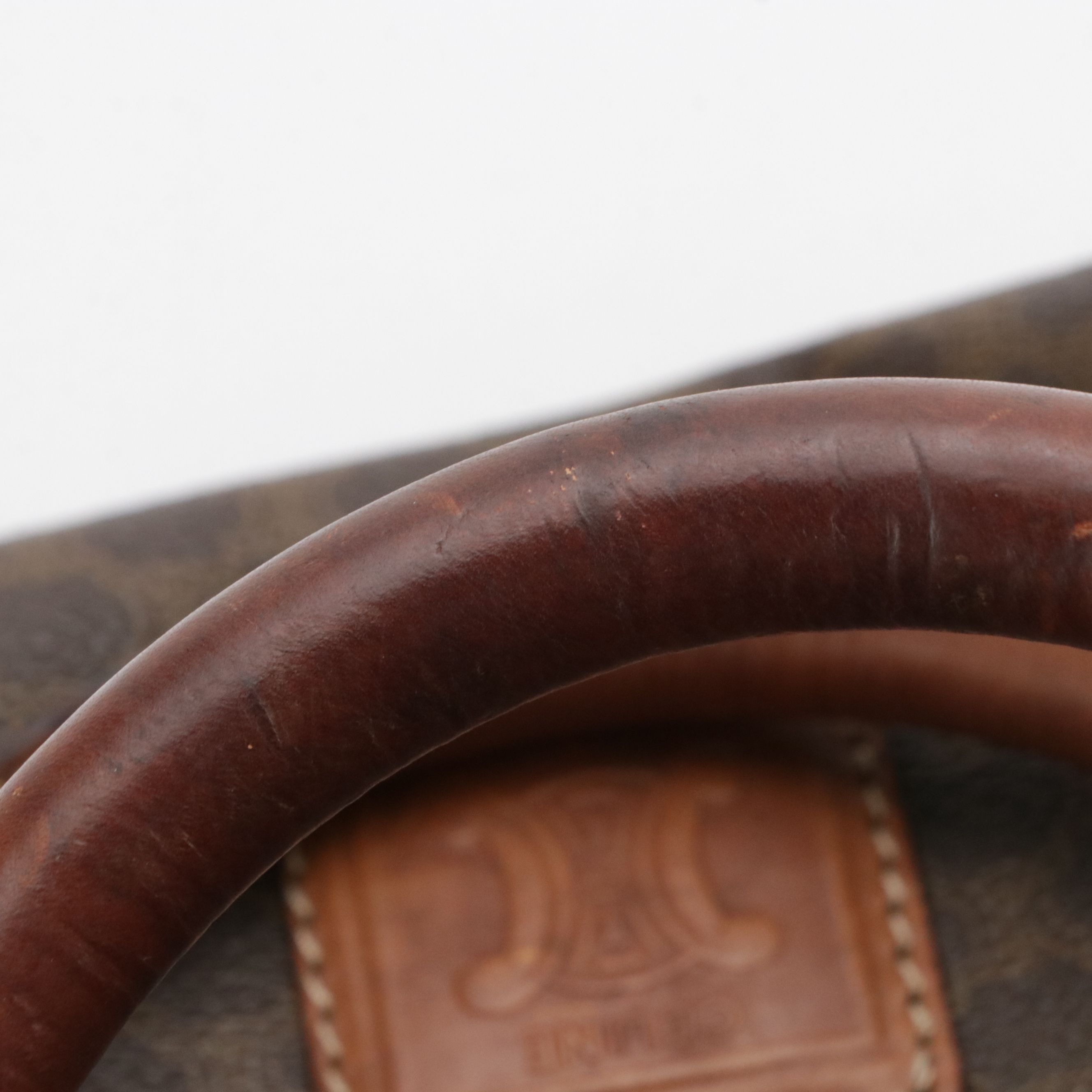 Celine Duffle Bag in Dark Brown Macadam Canvas and Leather