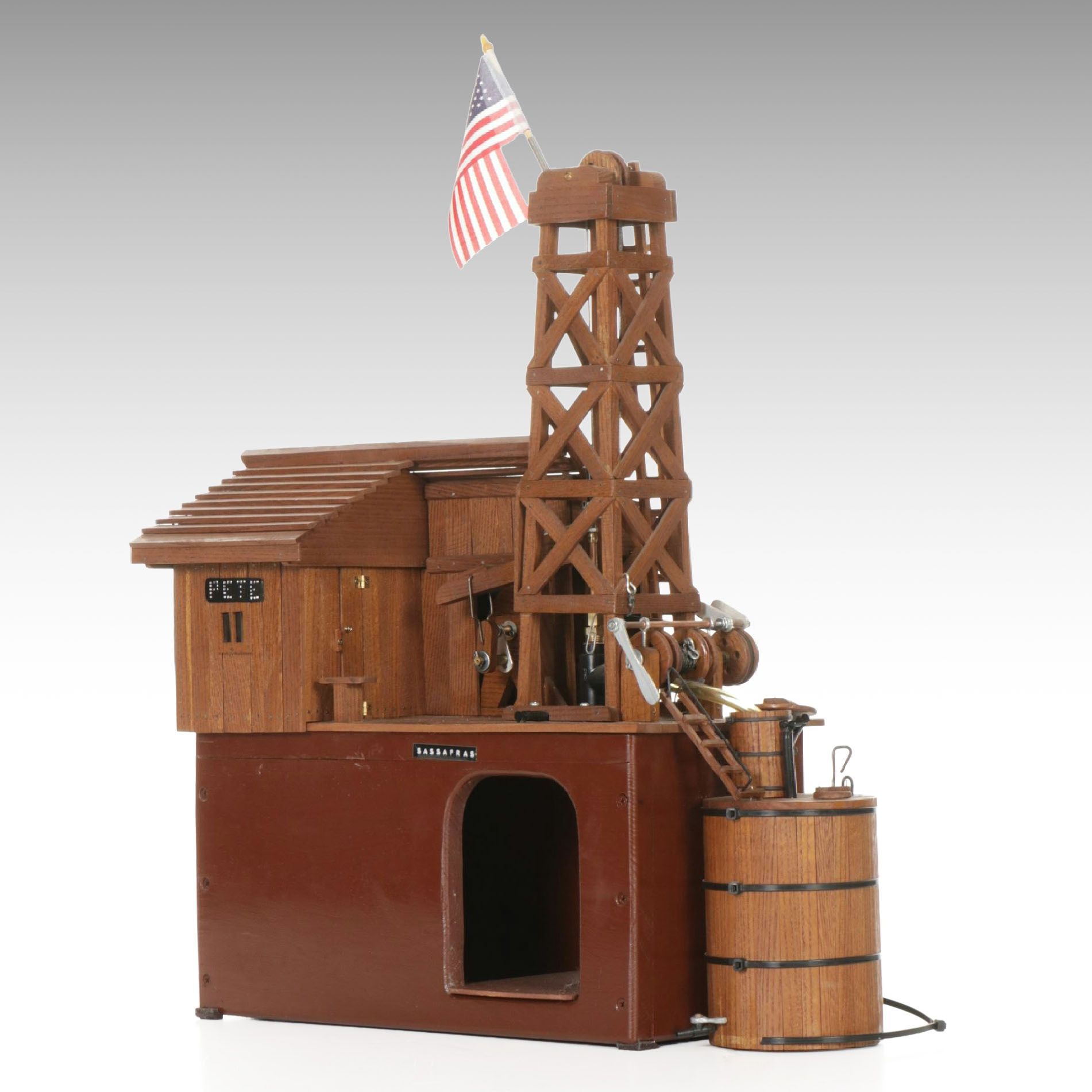 Hand-Crafted Oil Derrick Animated Model