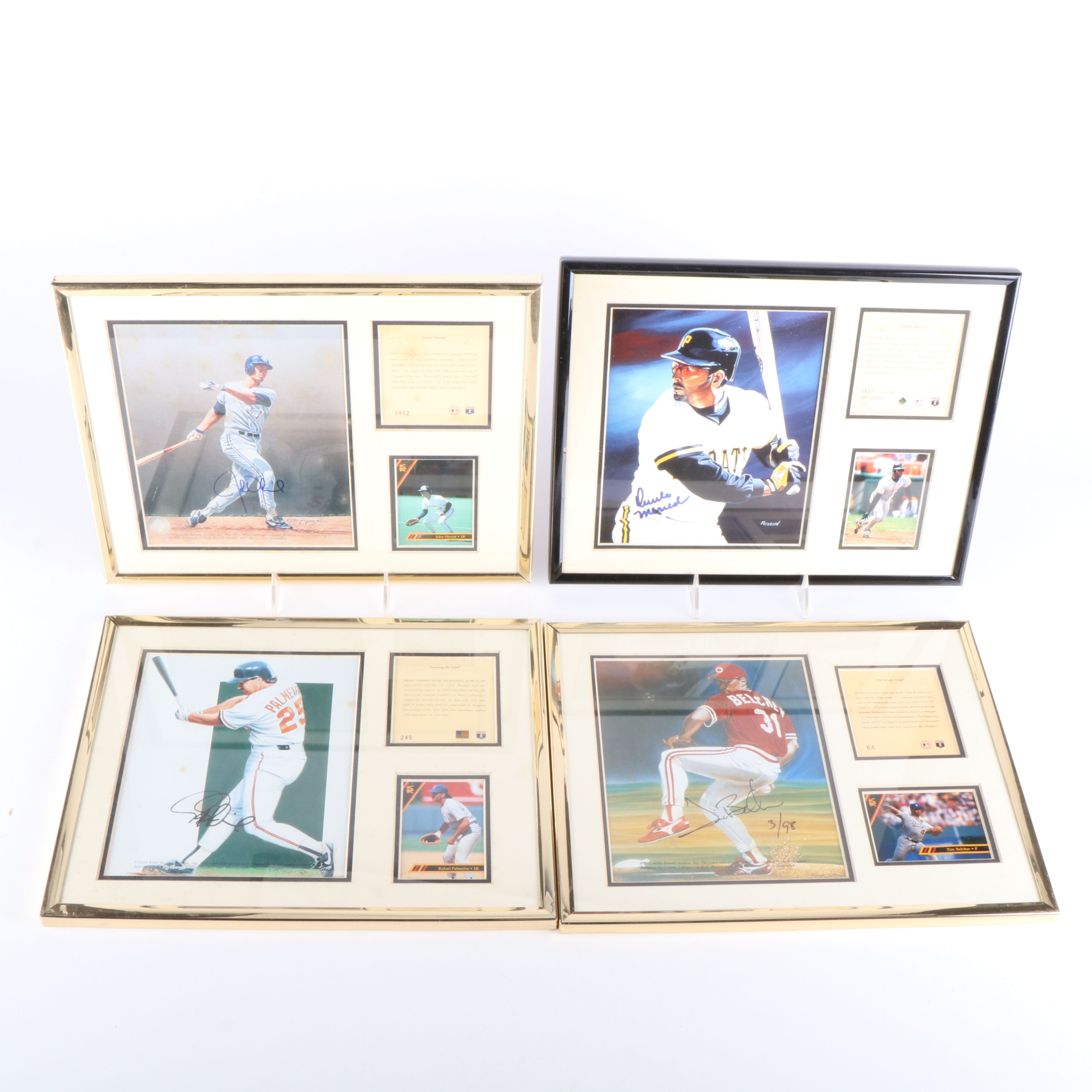 Rafael Palmeiro, Orlando Merced, and More Signed Baseball Player Displays