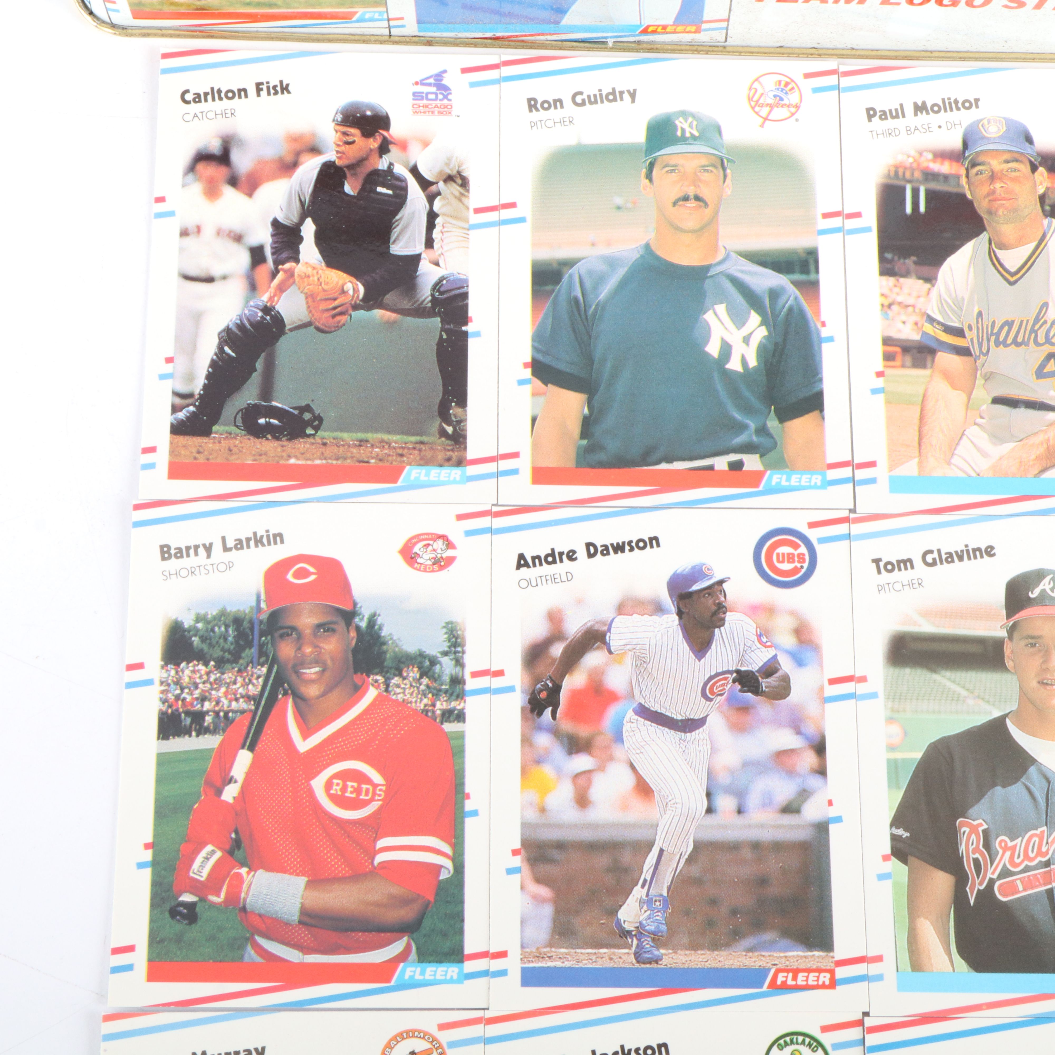 1988 Fleer Baseball Card Set with Reggie Jackson, Barry Larkin, and More