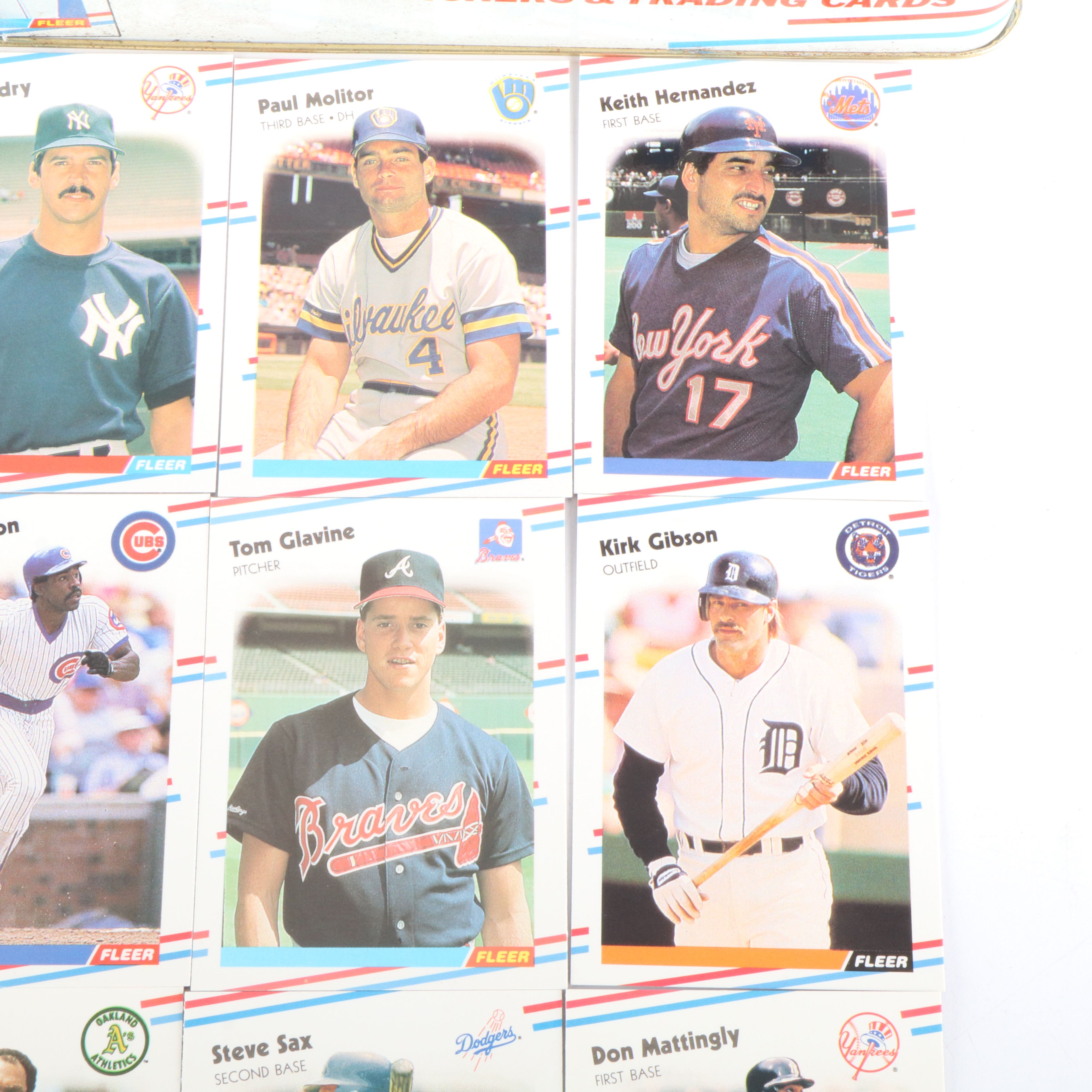 1988 Fleer Baseball Card Set with Reggie Jackson, Barry Larkin, and More