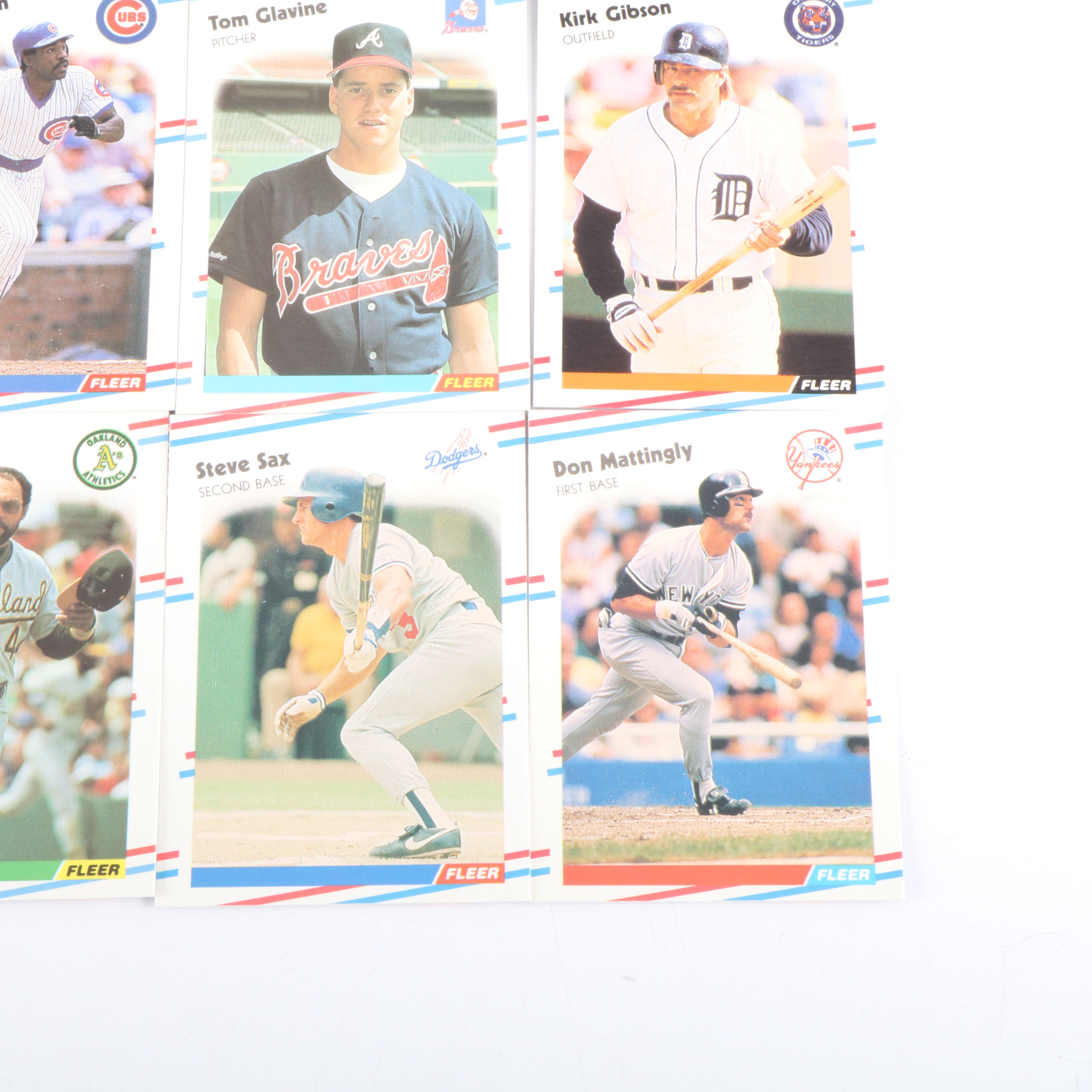 1988 Fleer Baseball Card Set with Reggie Jackson, Barry Larkin, and More