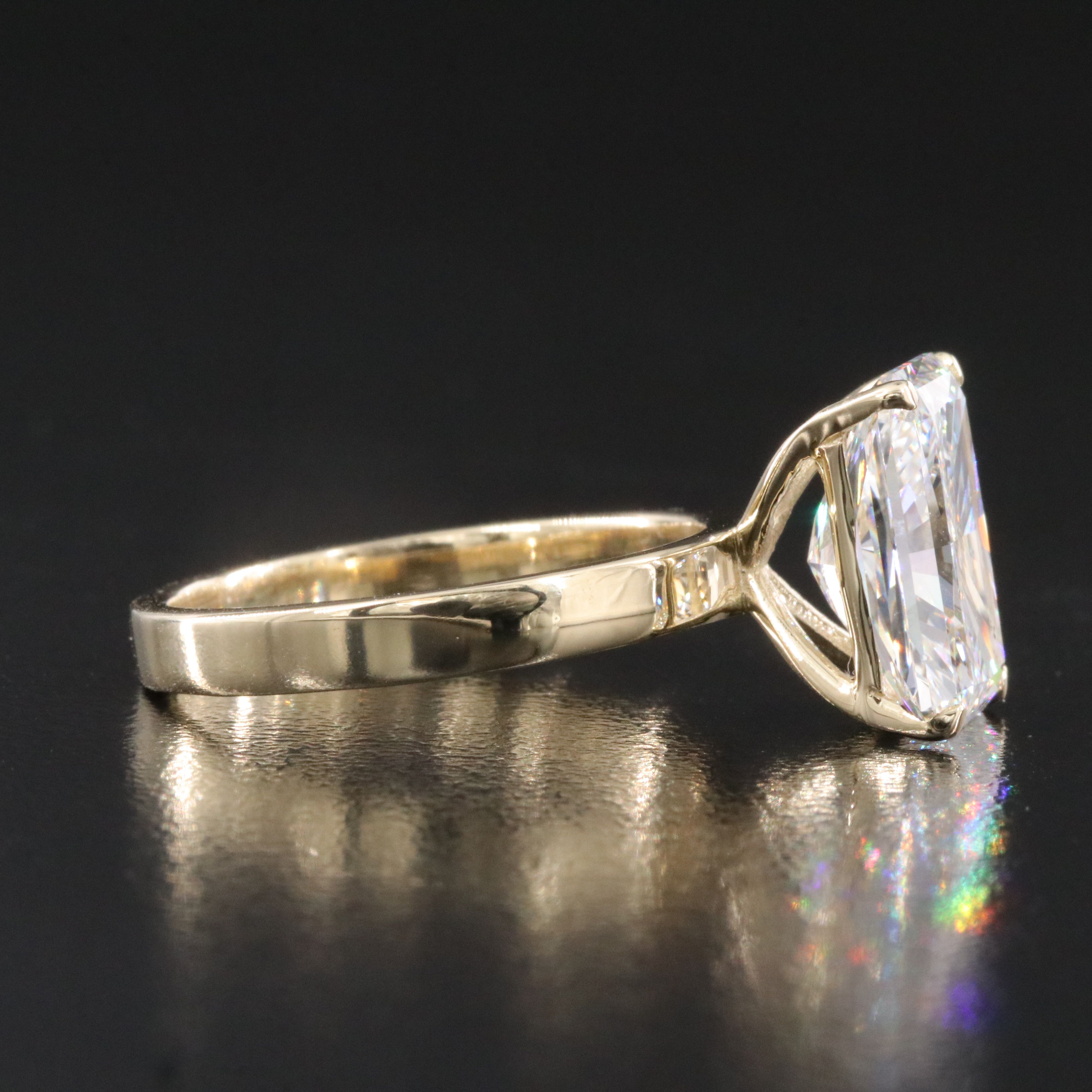 14K 5.02 CT Lab Grown Diamond Solitaire Ring with IGI Report