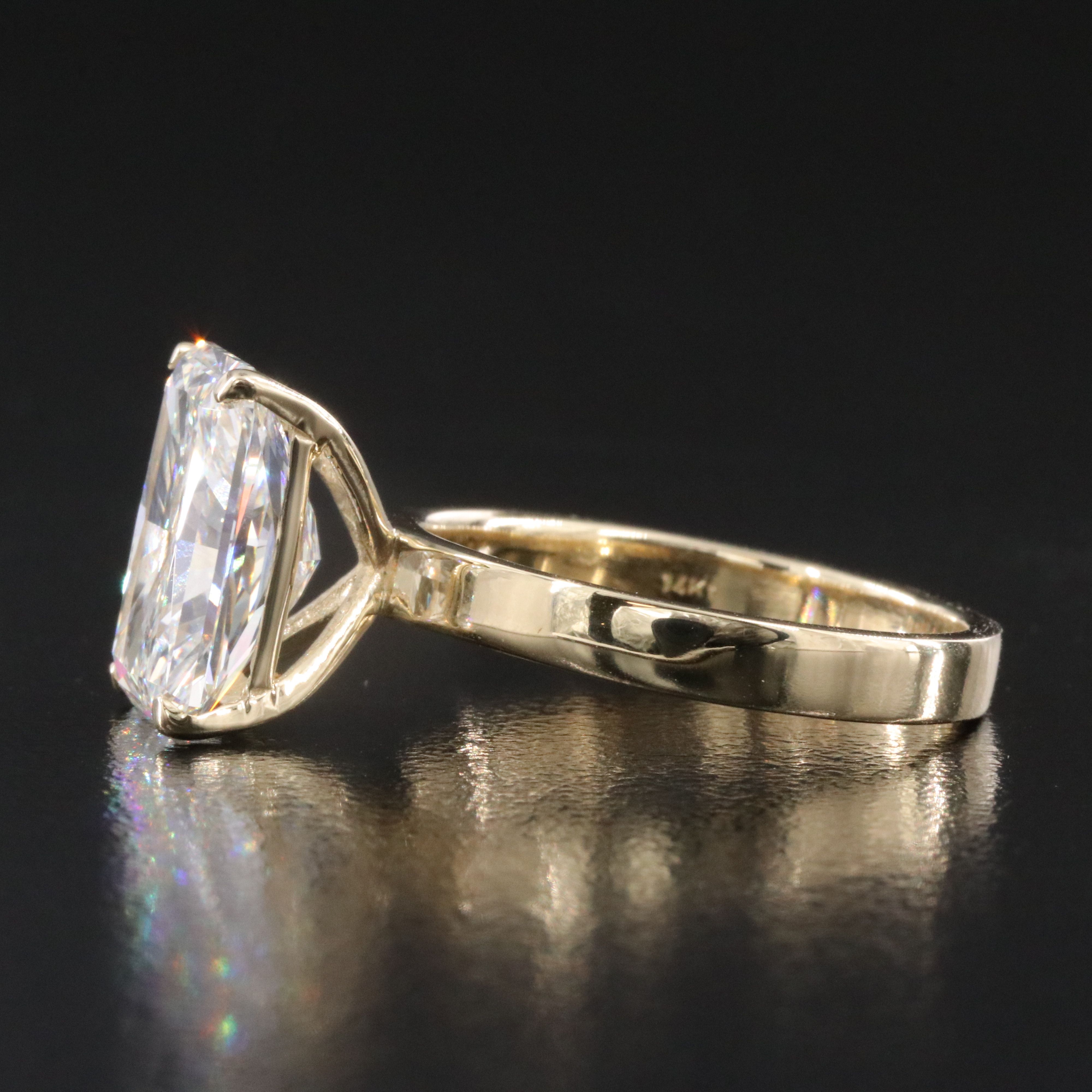 14K 5.02 CT Lab Grown Diamond Solitaire Ring with IGI Report