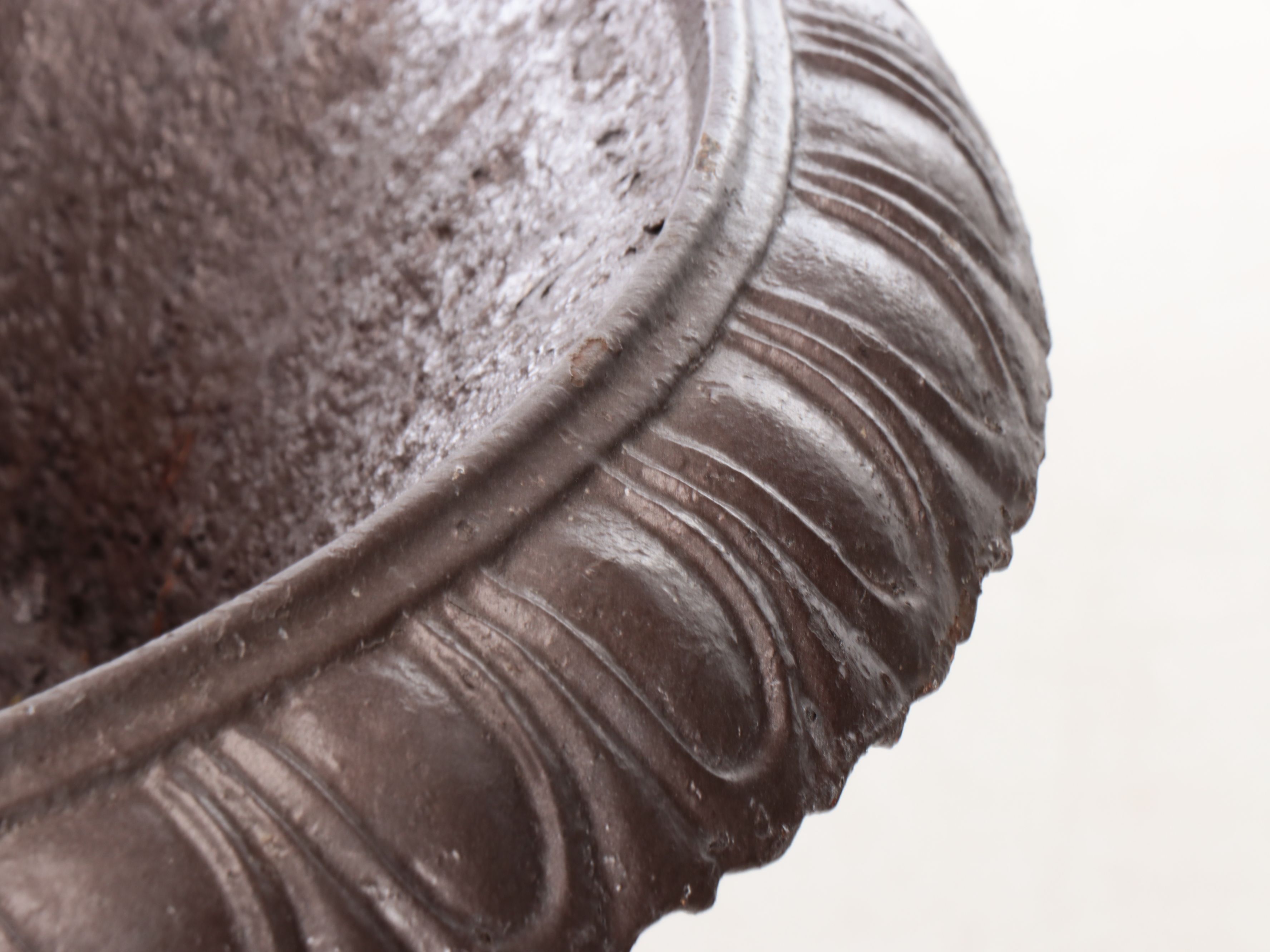 Neoclassical Style Painted Cast Metal Urn