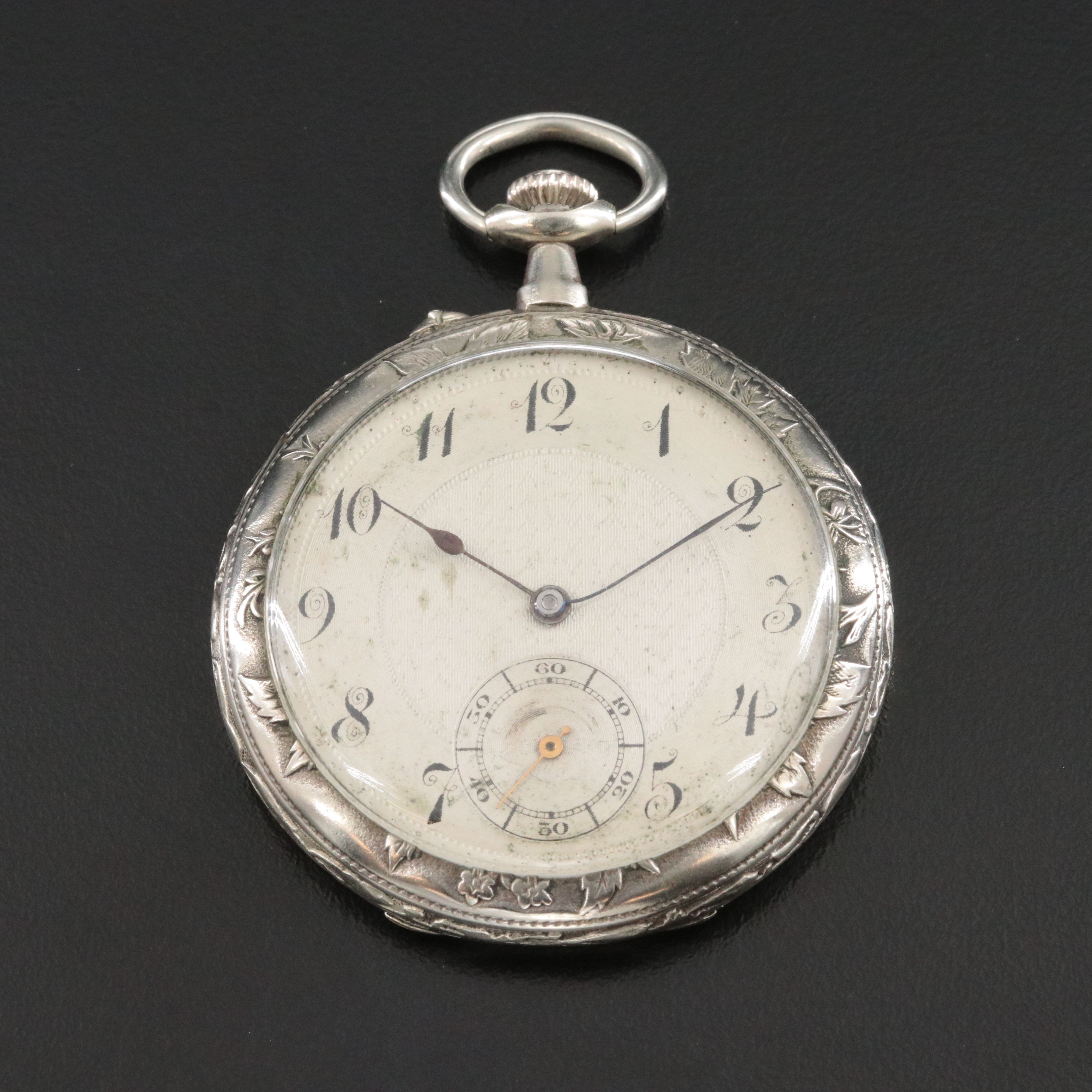 Schild Ferers & Co. Swiss Eterna Engraved Floral Pin Set Pocket Watch