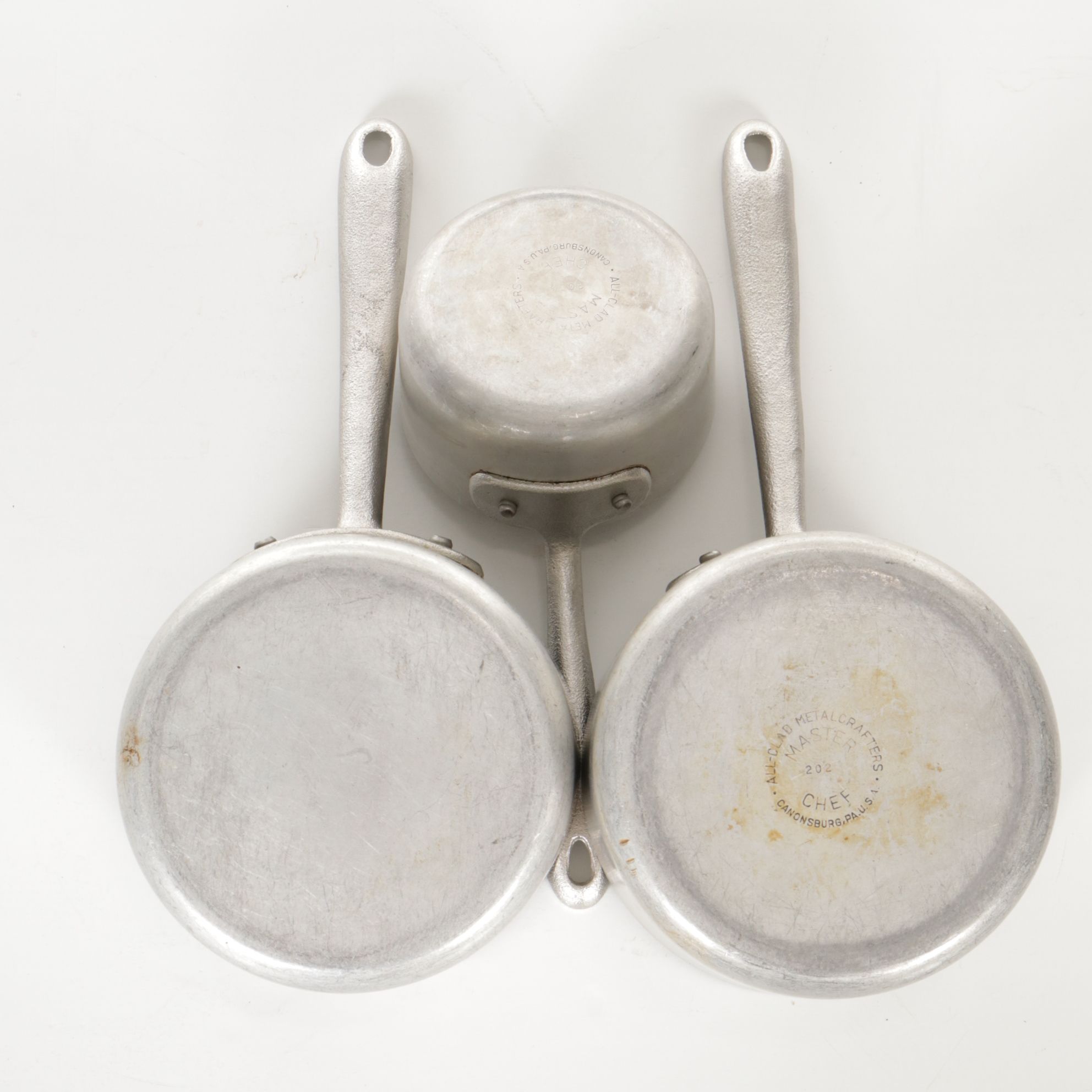 All-Clad Master Chef Stainless Steel Cookware Set with Wall-Mount Shelf & Hooks