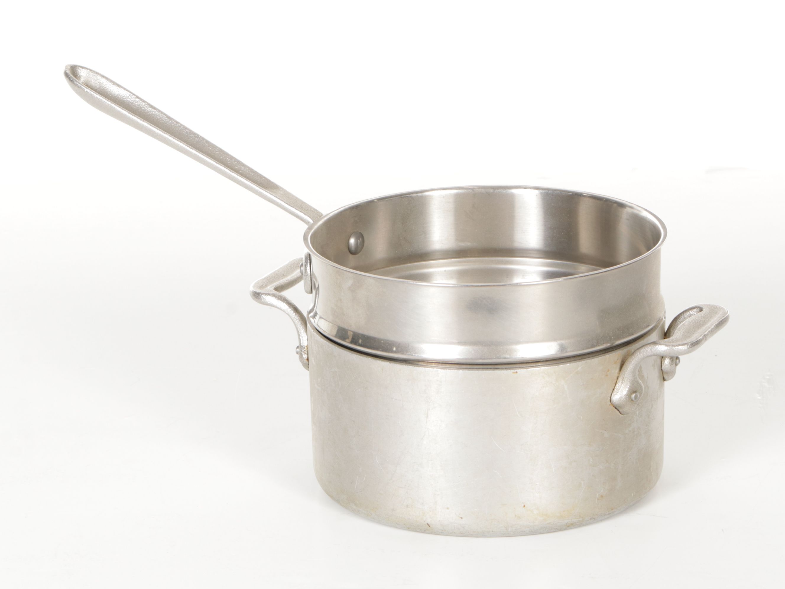 All-Clad Master Chef Stainless Steel Cookware Set with Wall-Mount Shelf & Hooks