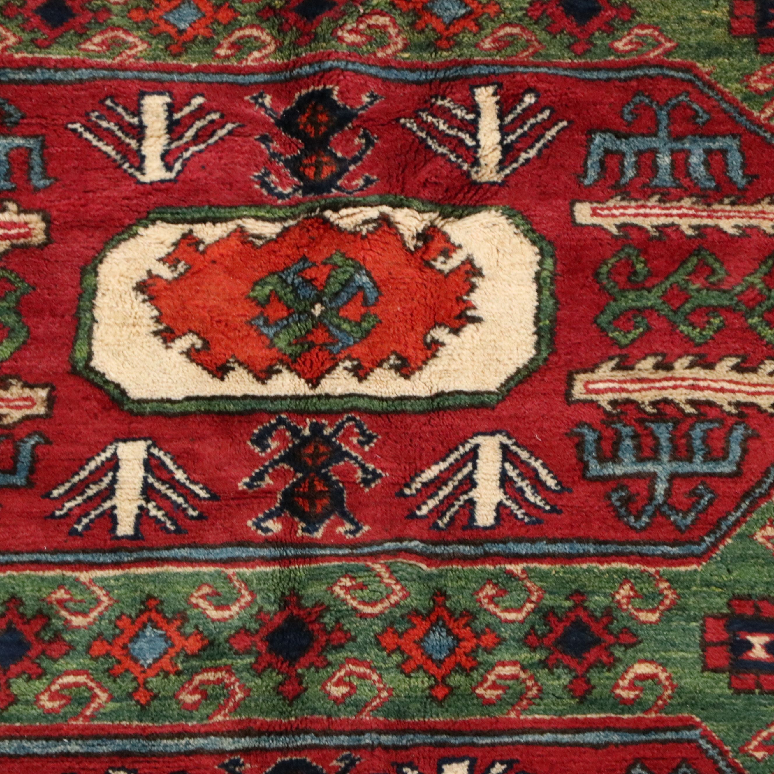 6'3 x 7'7 Hand-Knotted Caucasian Baku Area Rug