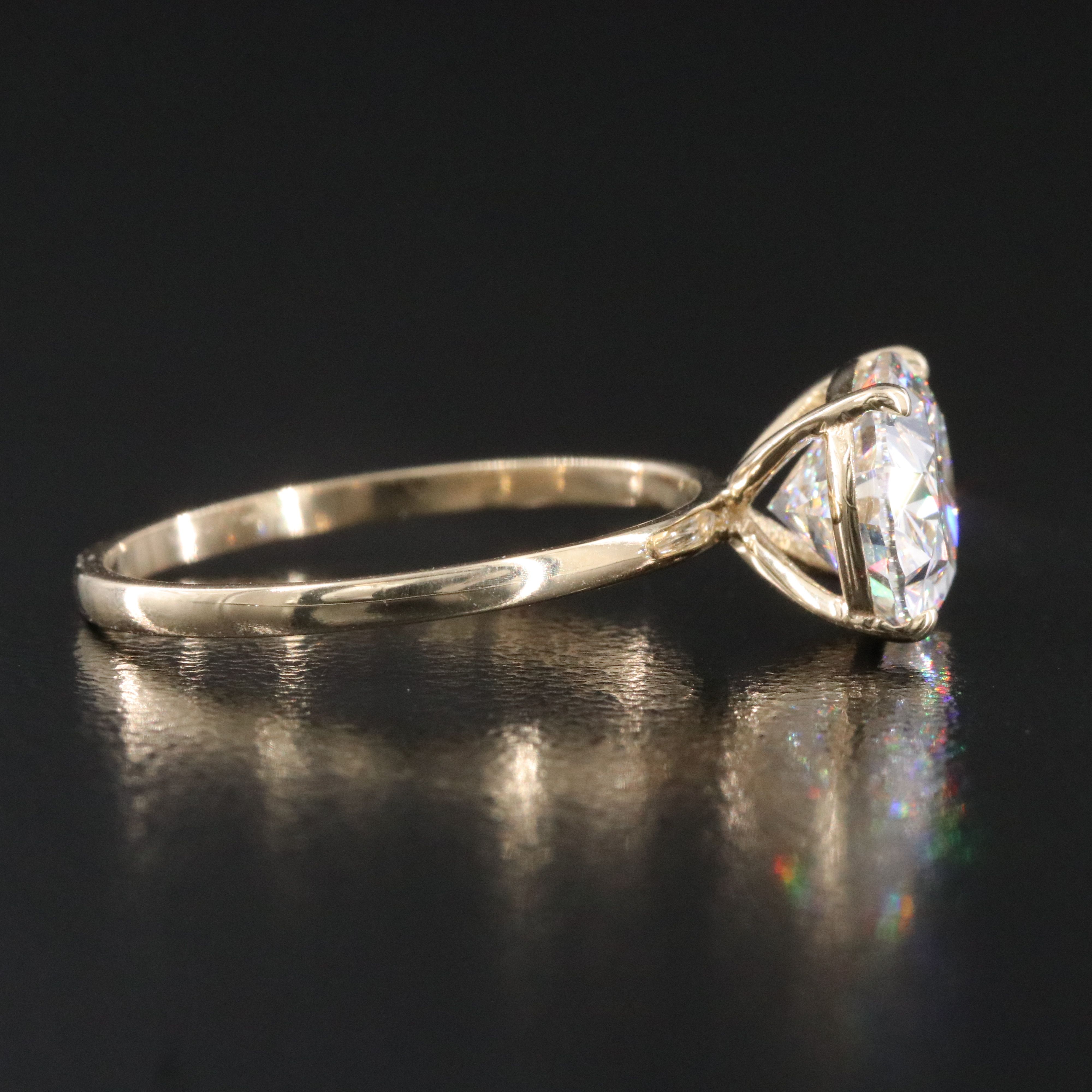 14K 3.10 CT Lab Grown Diamond Solitaire Ring with IGI Report