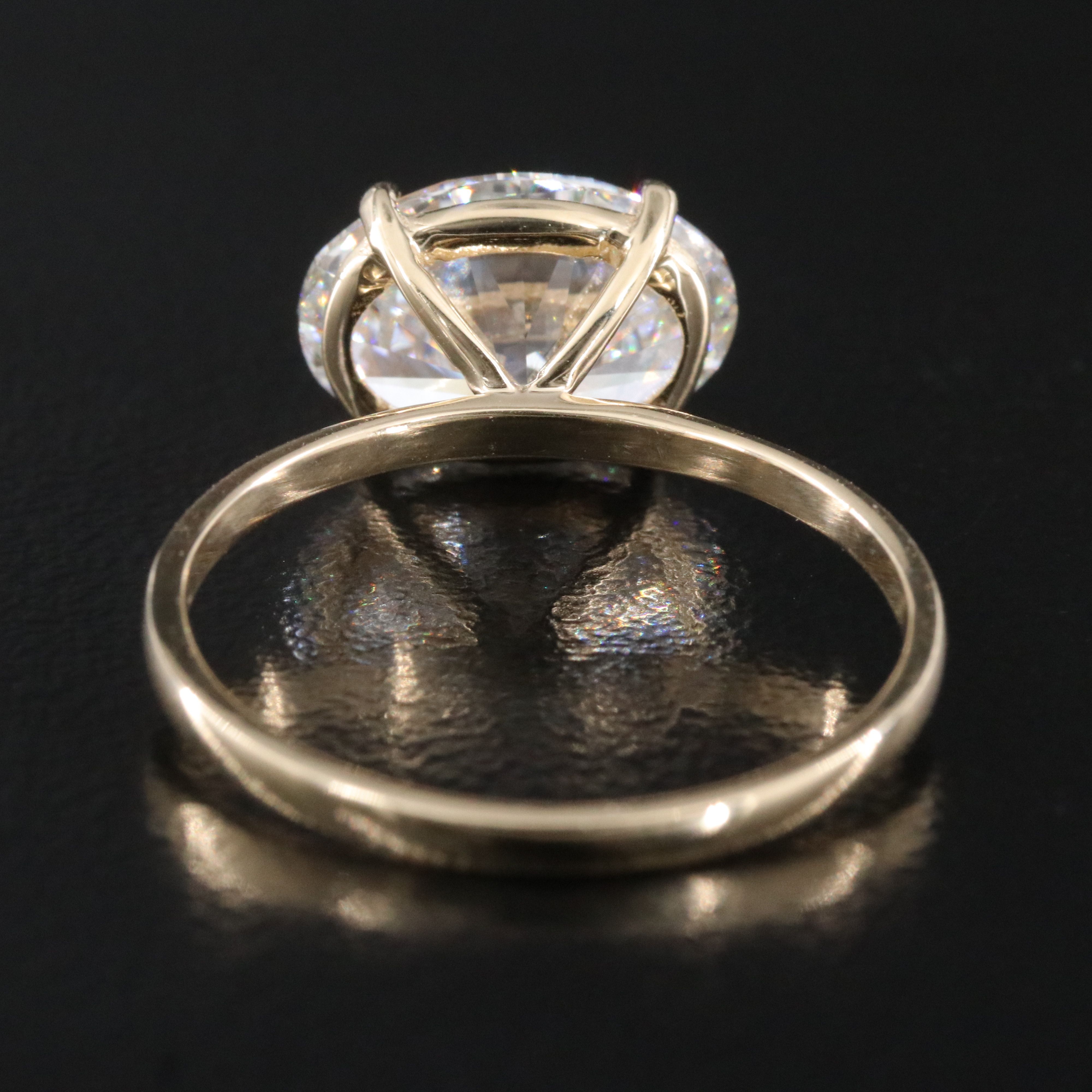 14K 3.10 CT Lab Grown Diamond Solitaire Ring with IGI Report