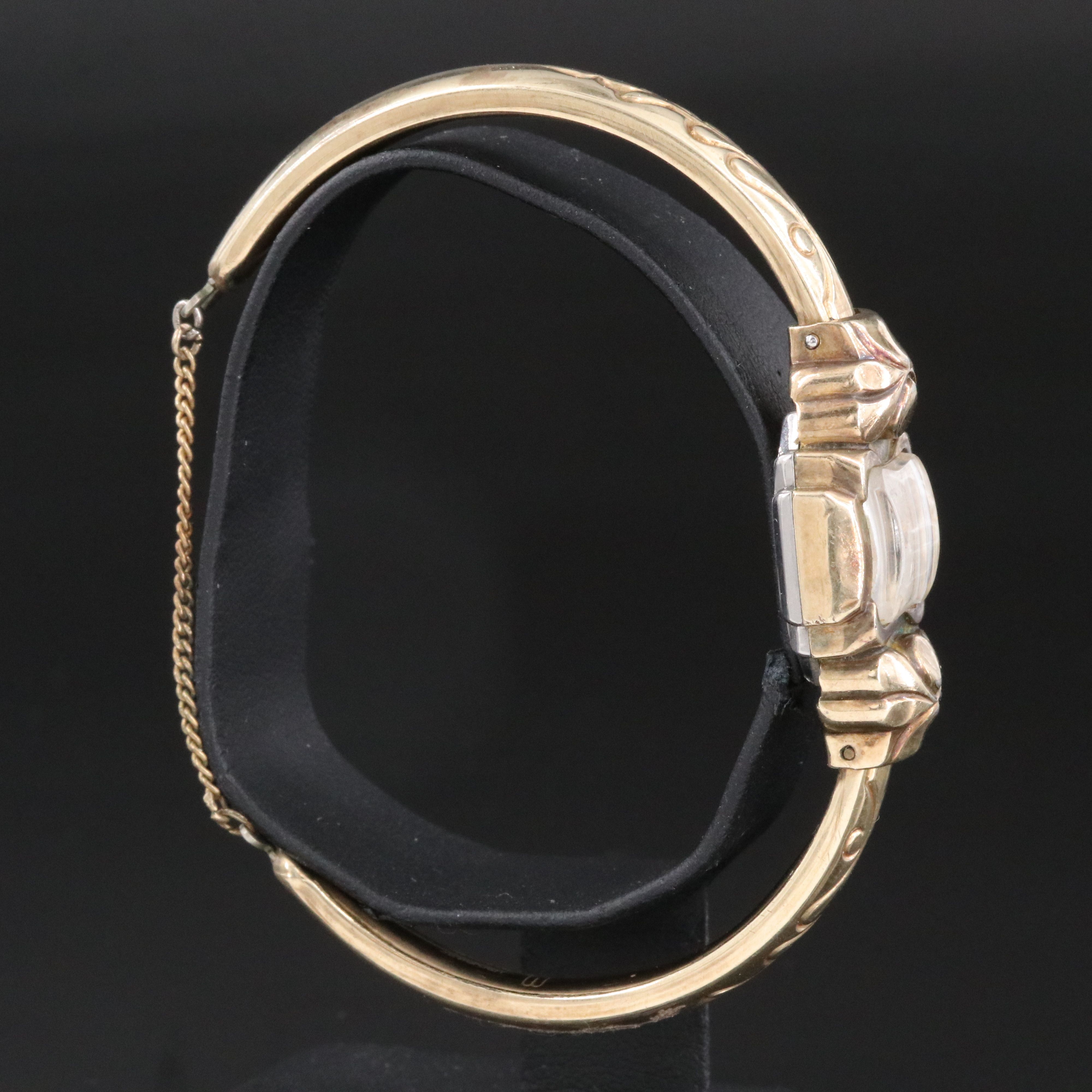 Zodiac Mid-Century Gold-Filled Bangle Watch